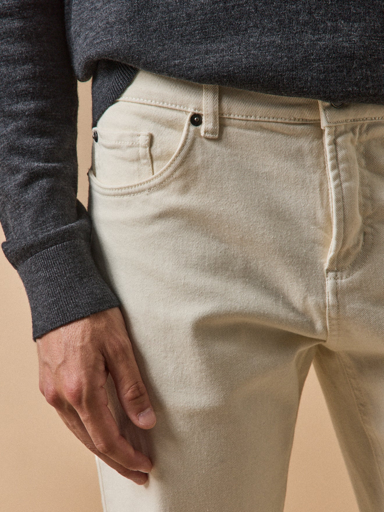 Jean écru regular homme coton biologique