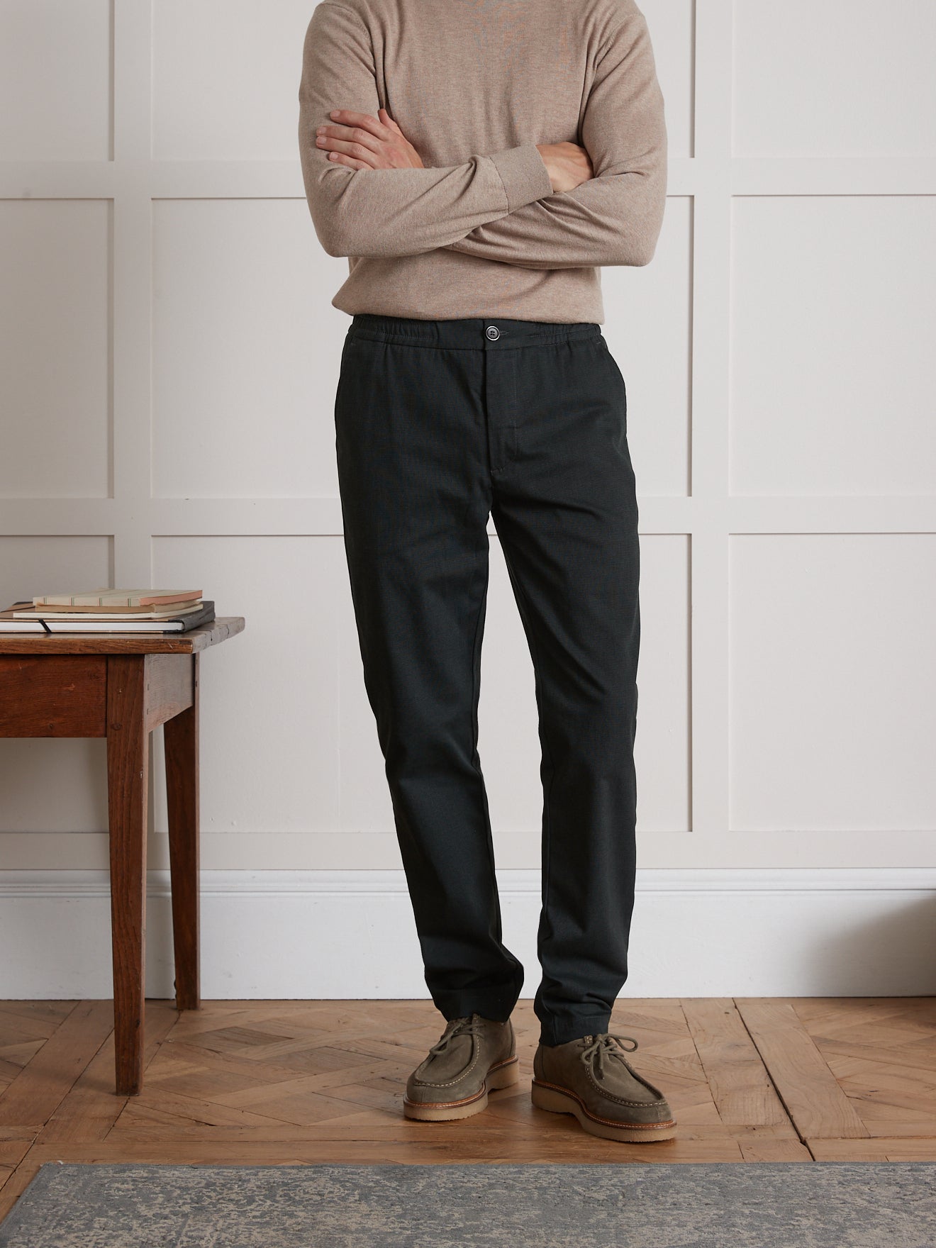 Pantalon gabardine taille élastiquée homme