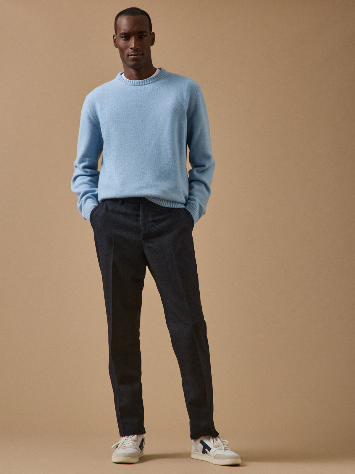 Pantalon lainage caviar homme