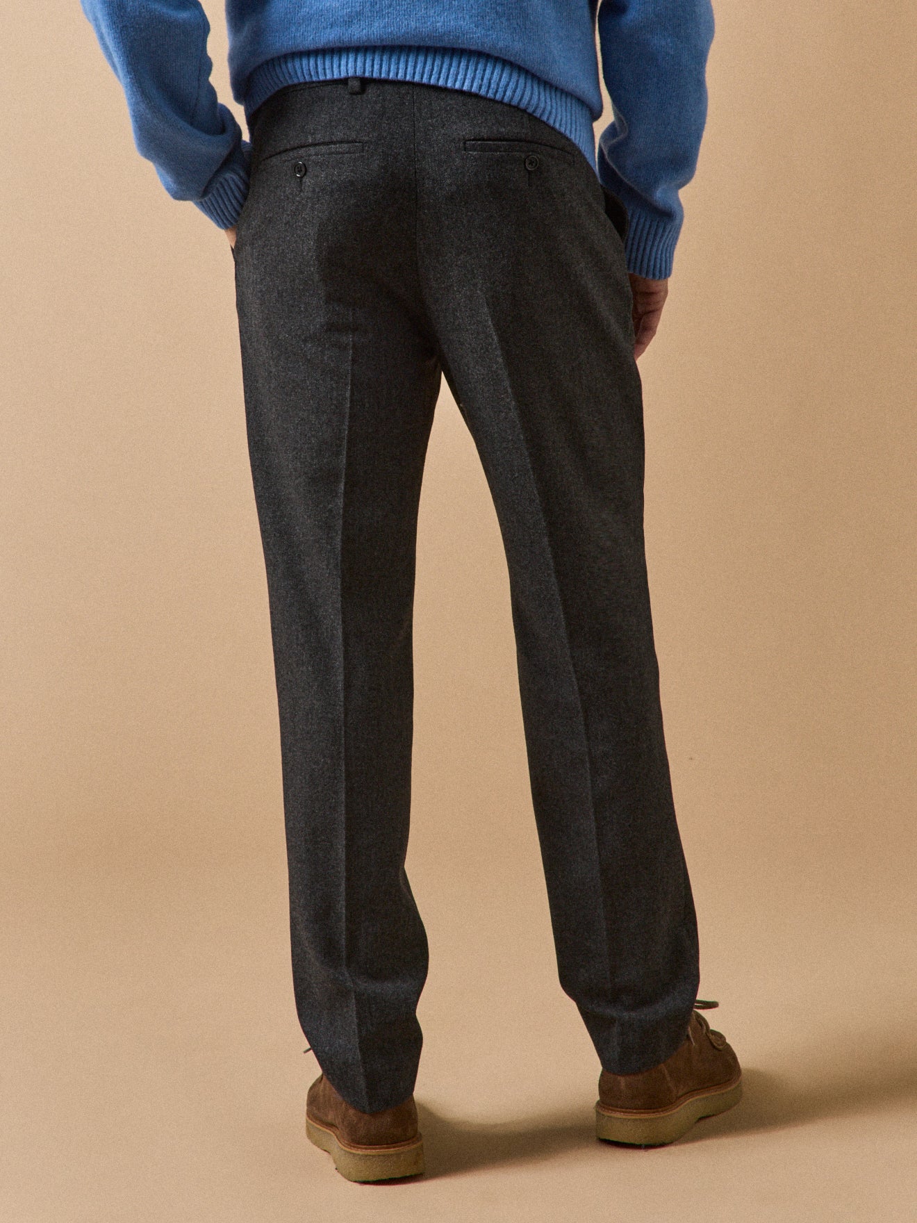 Pantalon lainage caviar homme