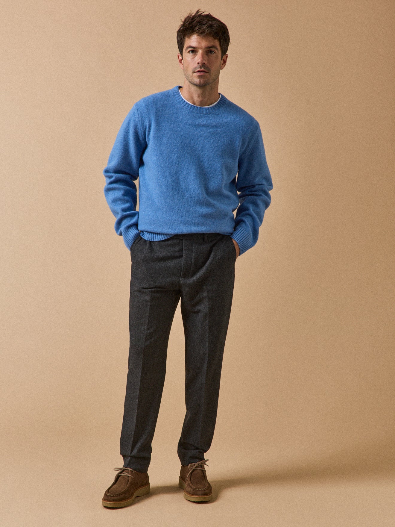 Pantalon lainage caviar homme