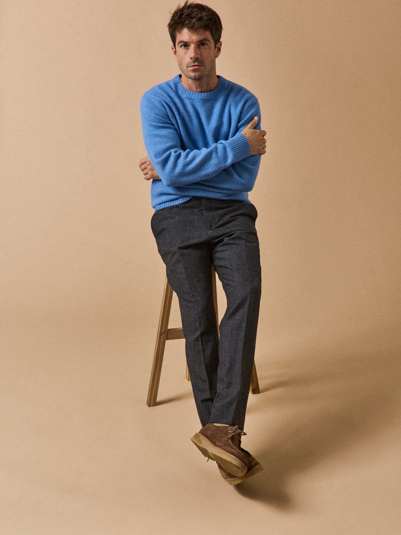 Pantalon lainage caviar homme