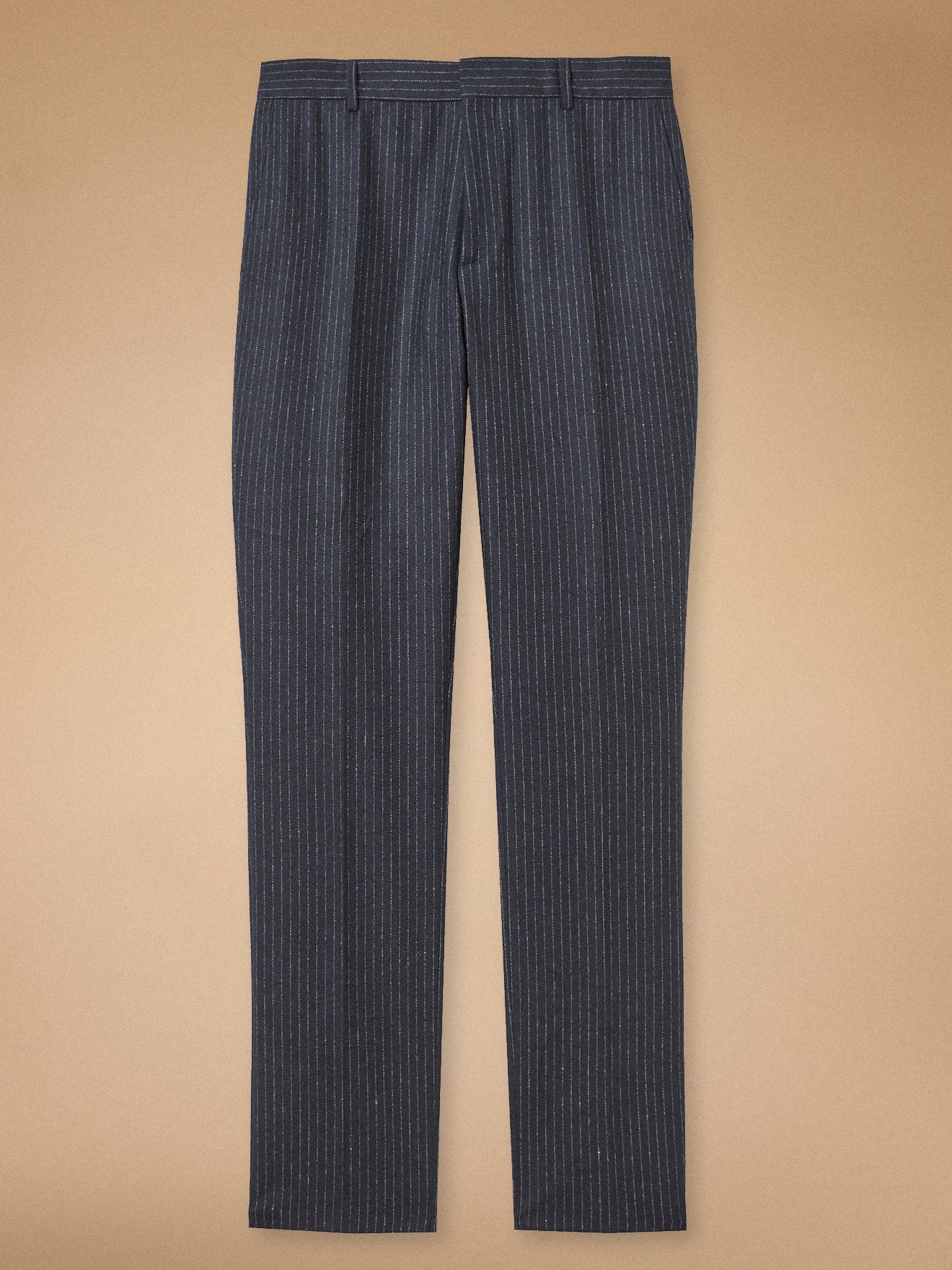 Pantalon de costume lainage rayé homme