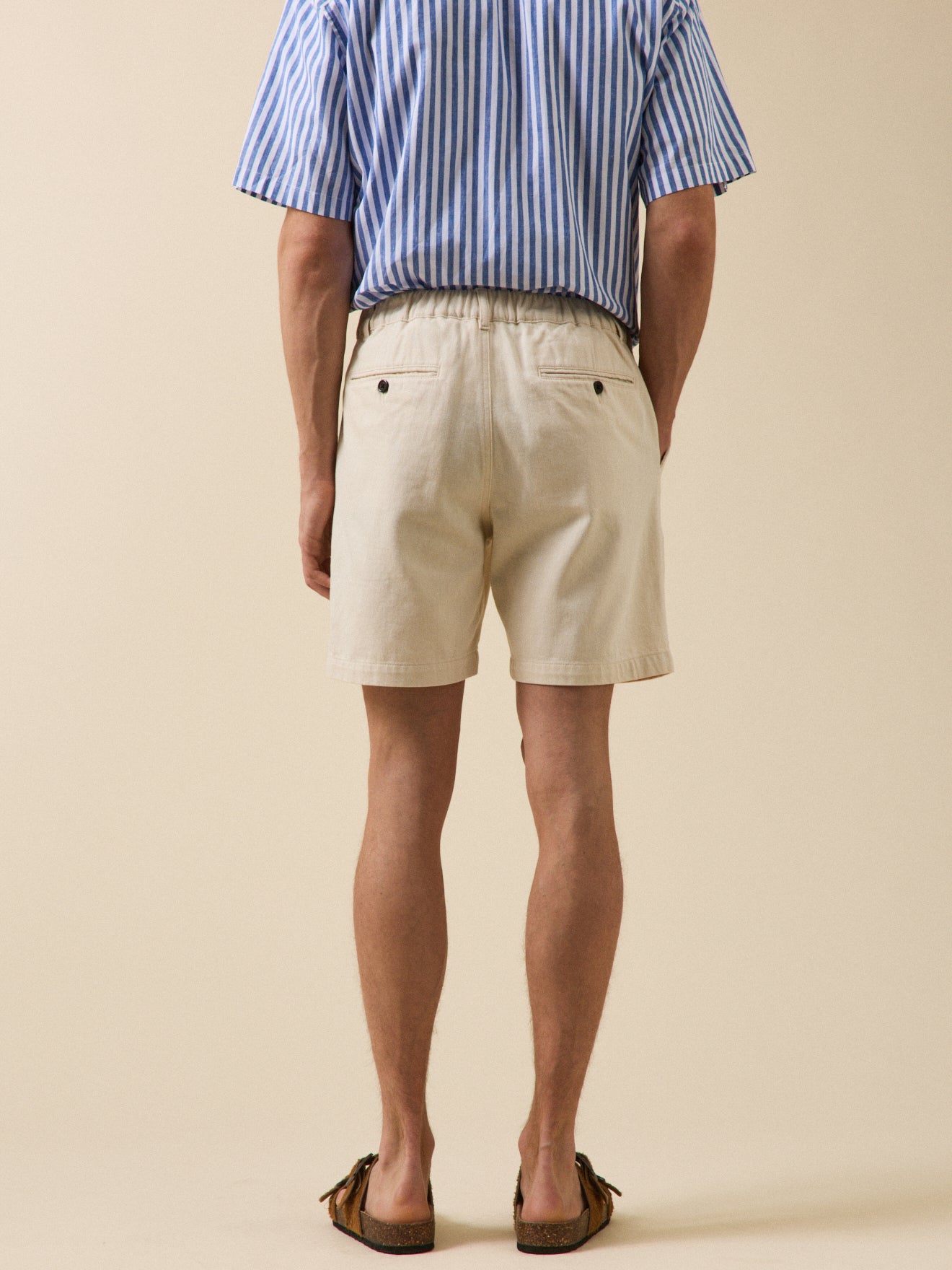 Bermuda sergé homme taille élastiquée