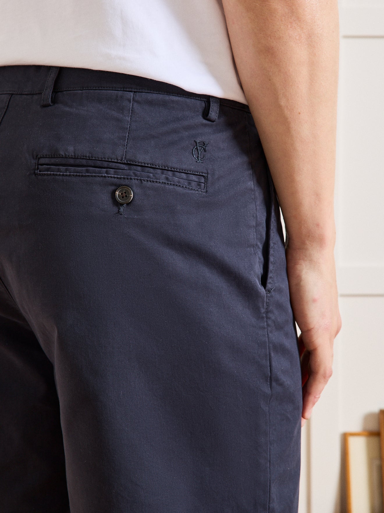 Bermuda chino homme coton stretch