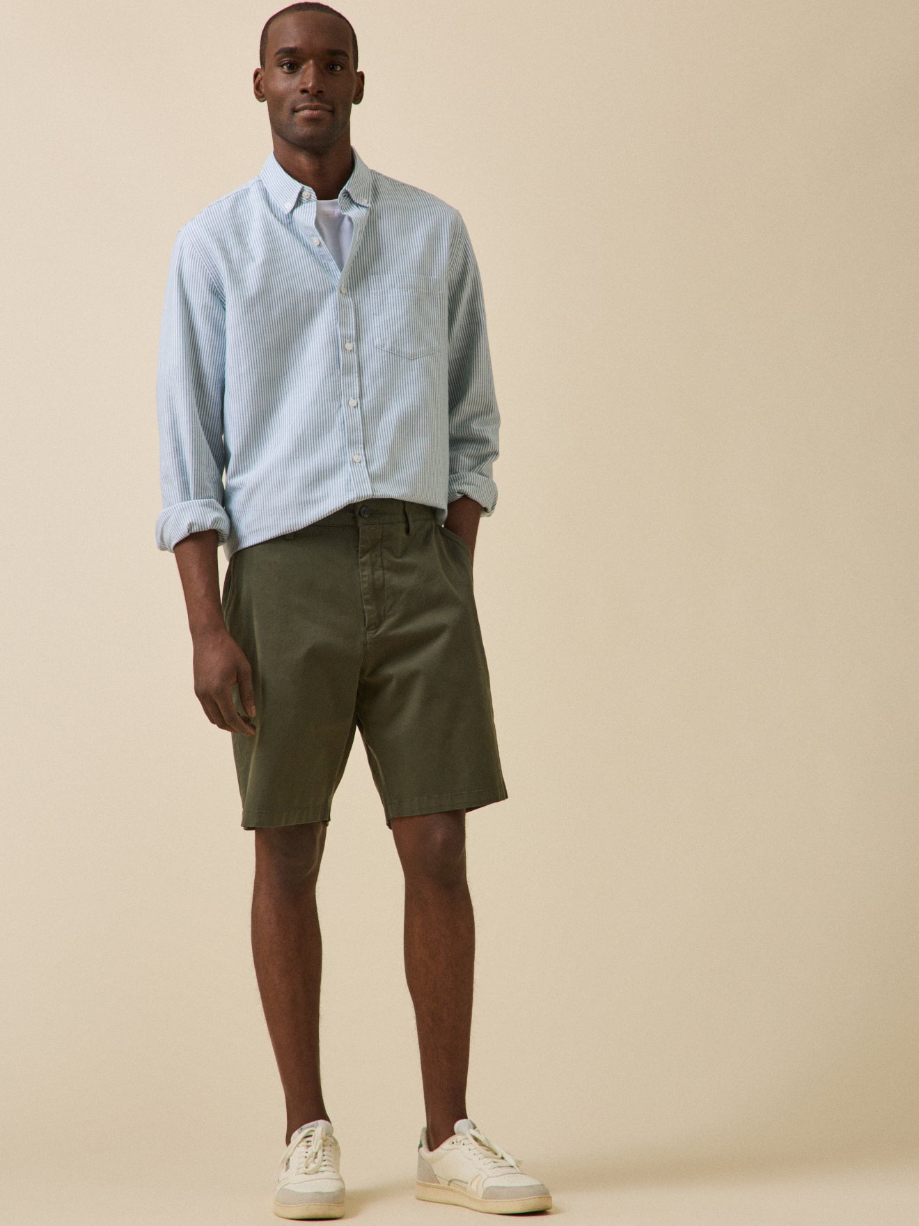 Bermuda chino homme coton stretch