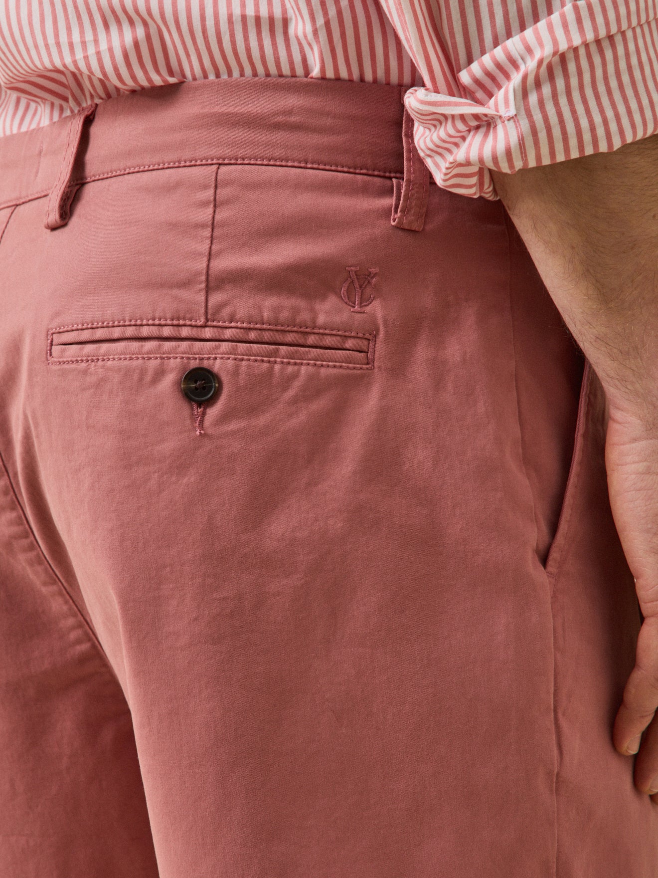 Bermuda chino homme coton stretch