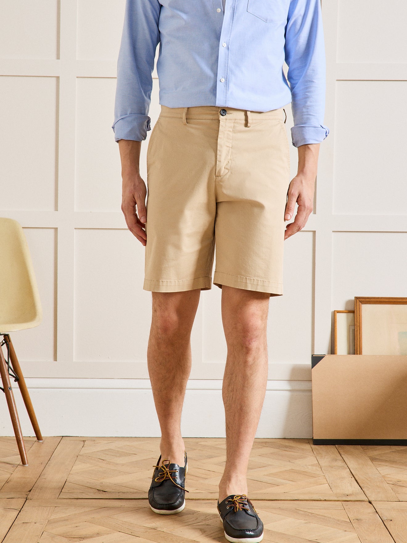 Bermuda chino homme coton stretch