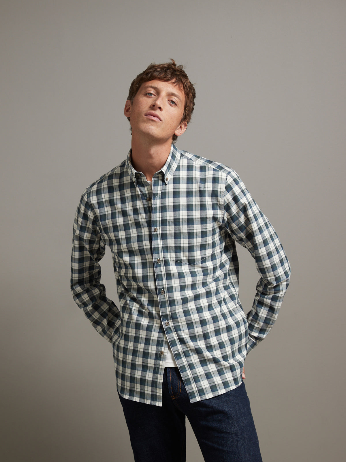 Chemise carreaux regular fit homme - coton biologique