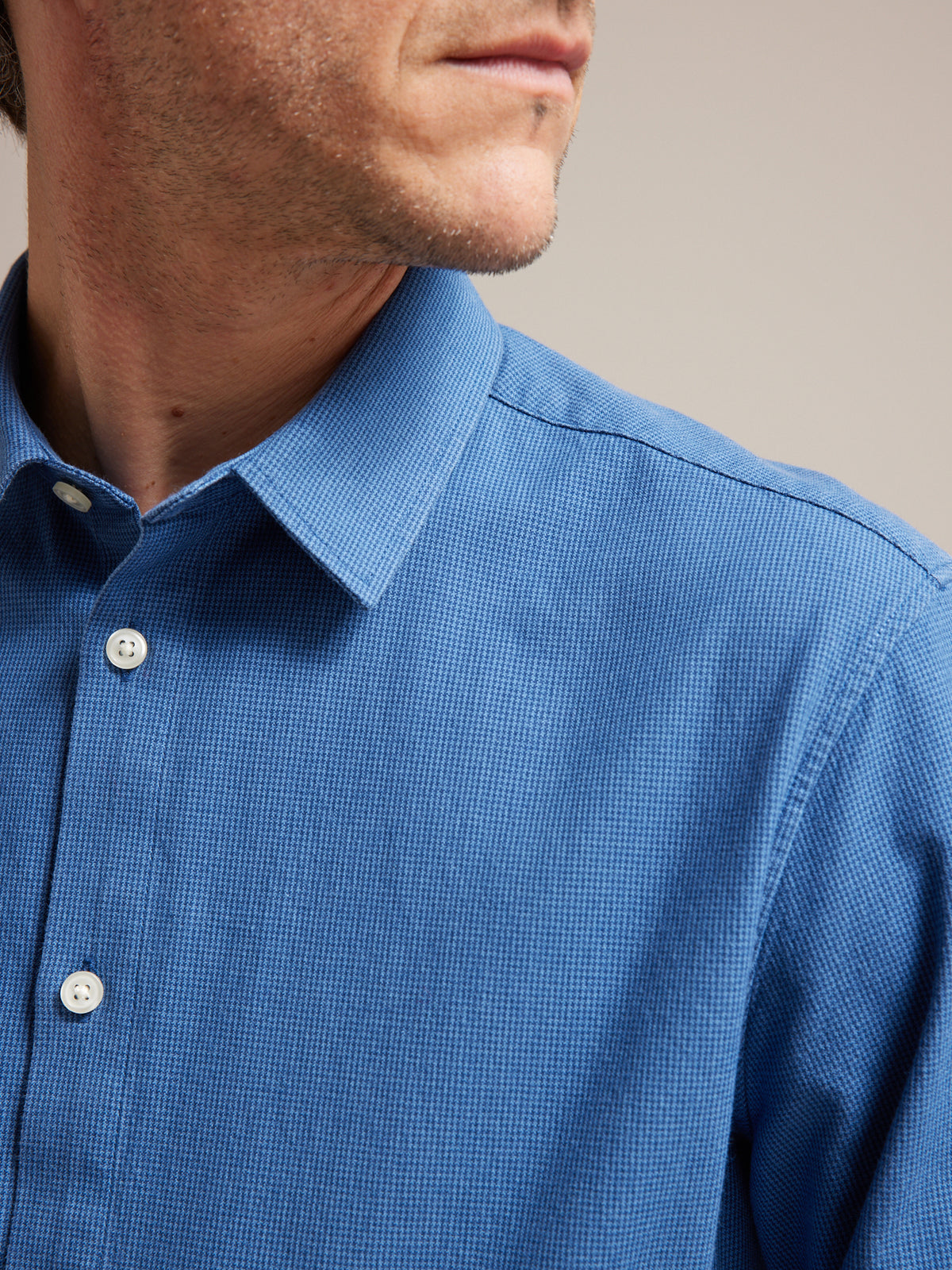 Chemise pied-de-puce slim fit homme - coton biologique