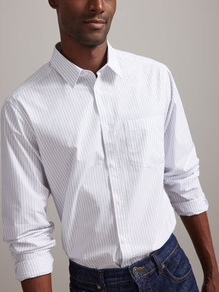 Chemise fines rayures regular fit homme