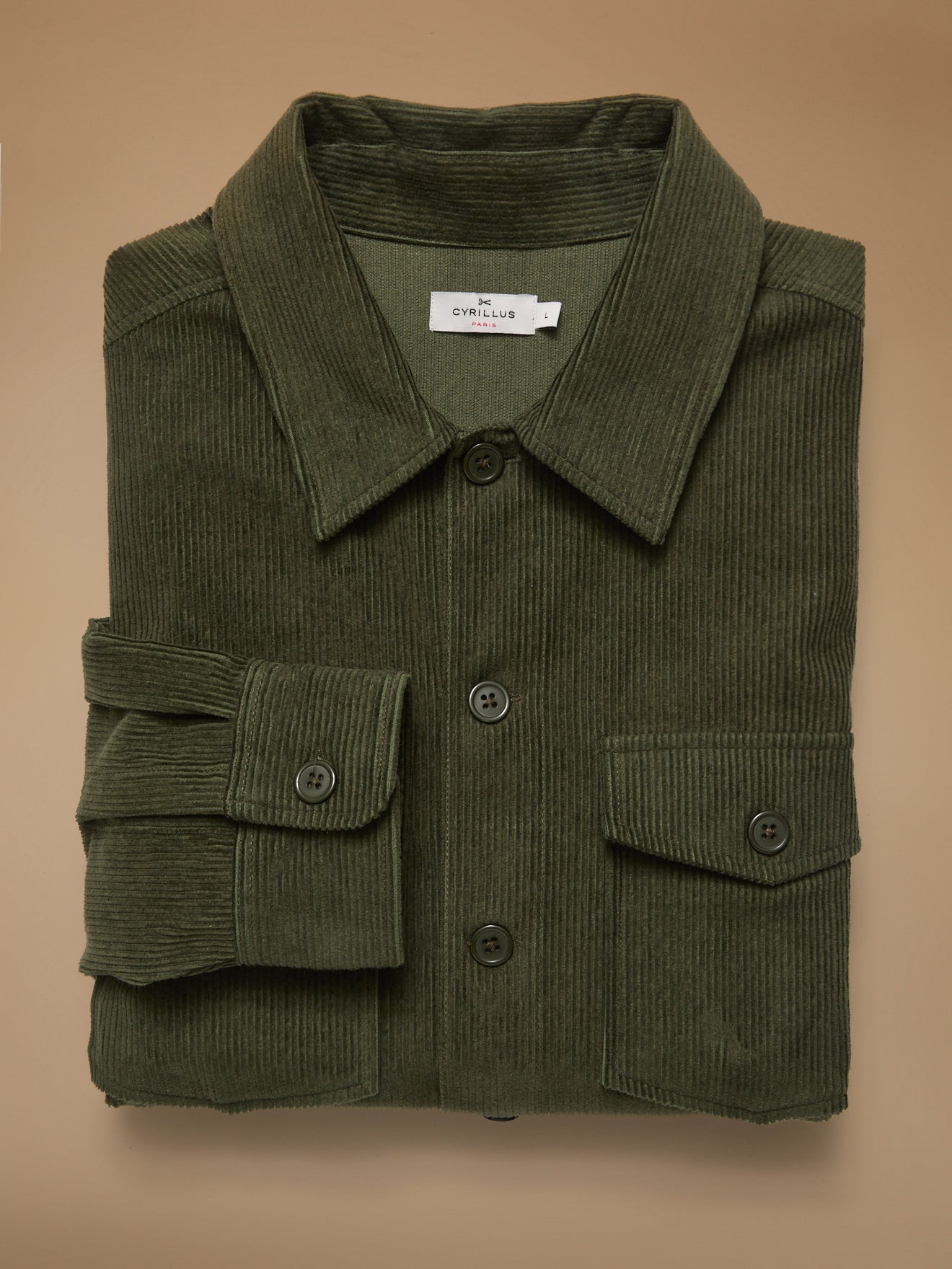 Surchemise velours côtelé homme