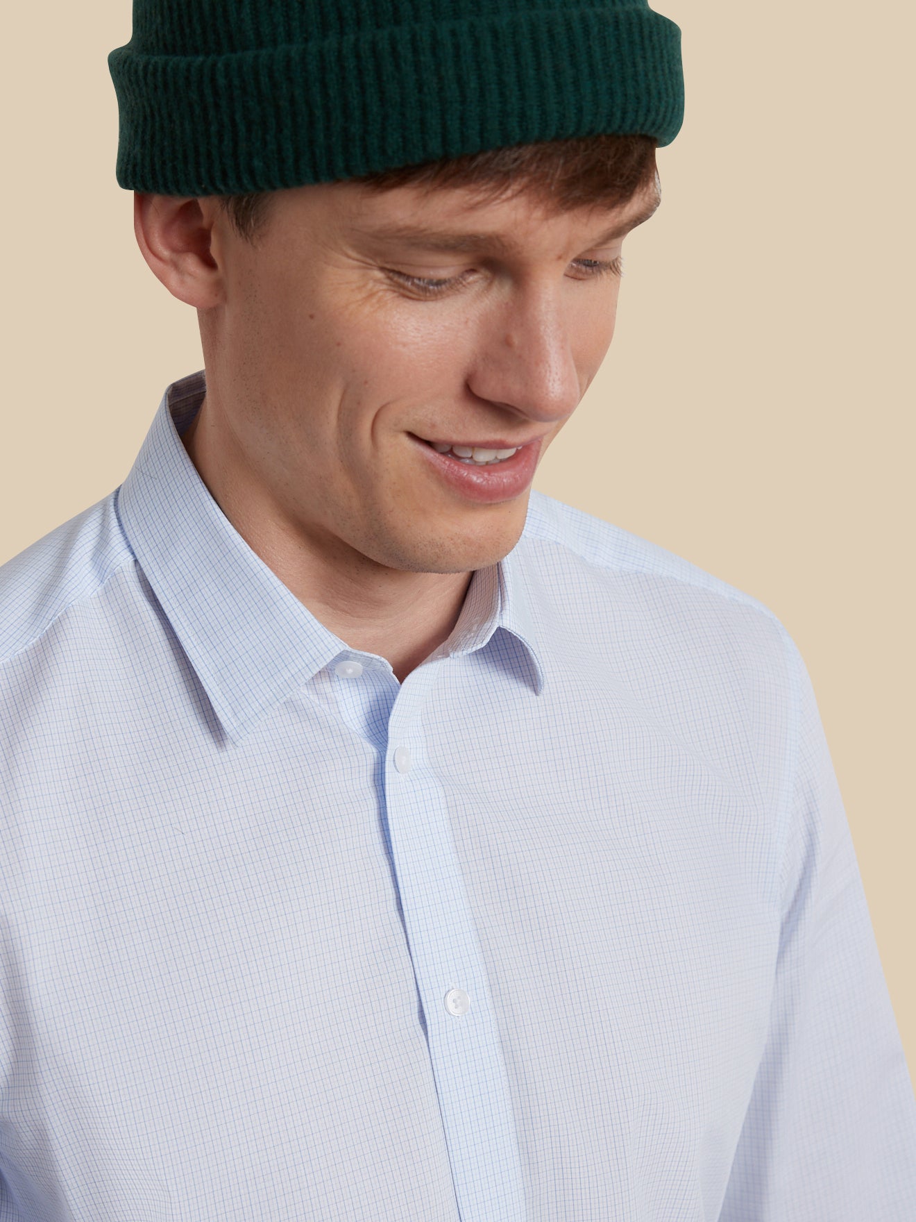 Chemise à carreaux aspect laine vert minuit Sthuge | La Redoute Chemise à carreaux aspect laine vert minuit Sthuge | La Redoute