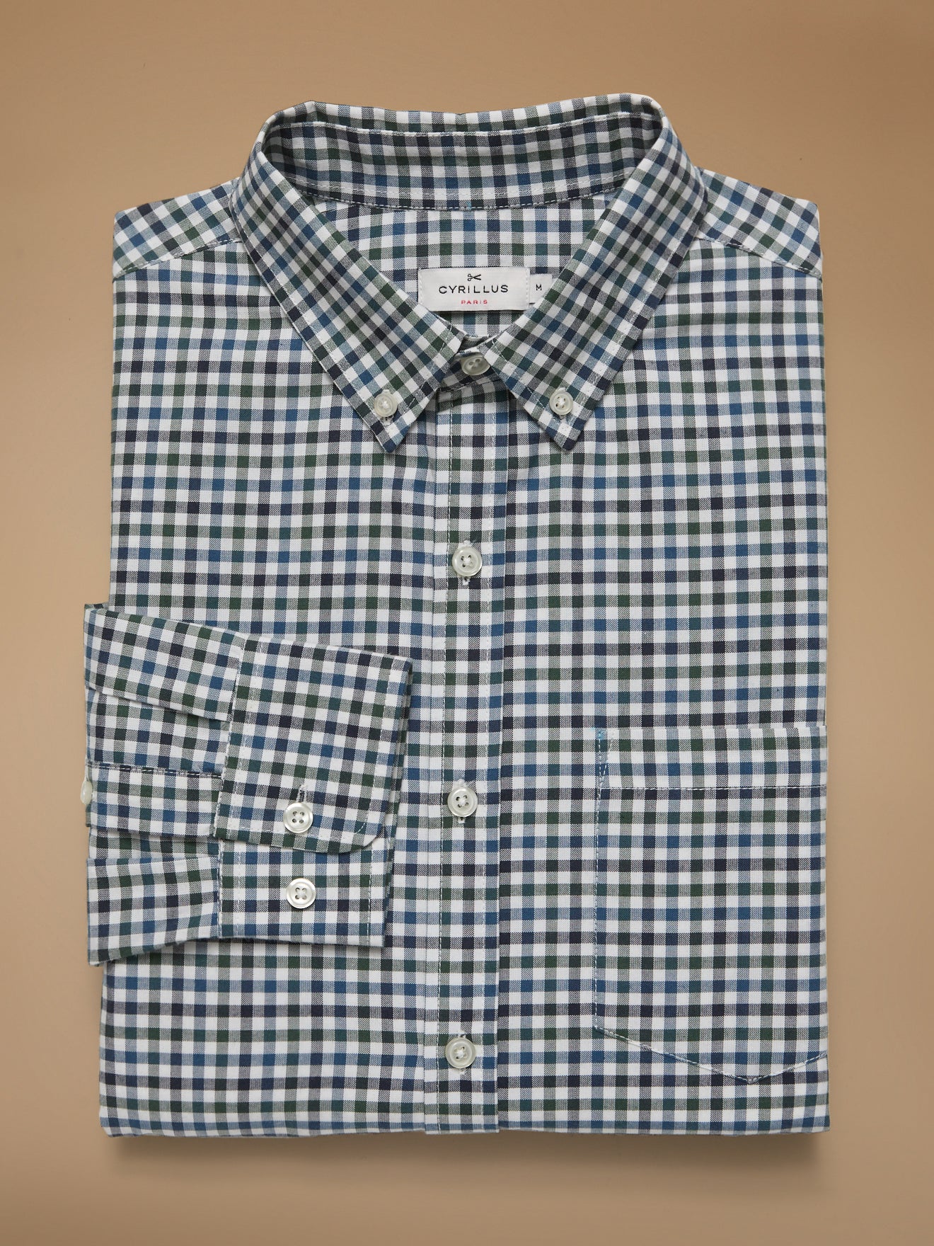 Chemise oxford carreaux homme coupe contemporaine