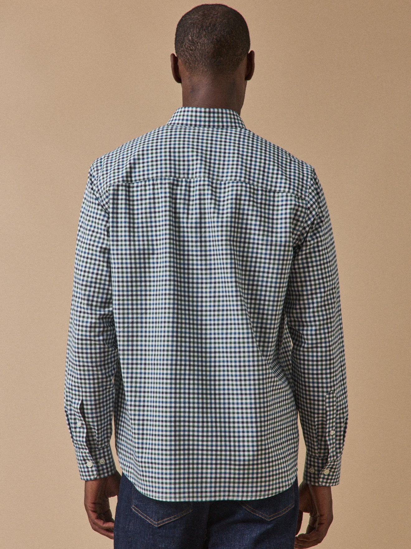 Chemise oxford carreaux homme coupe contemporaine