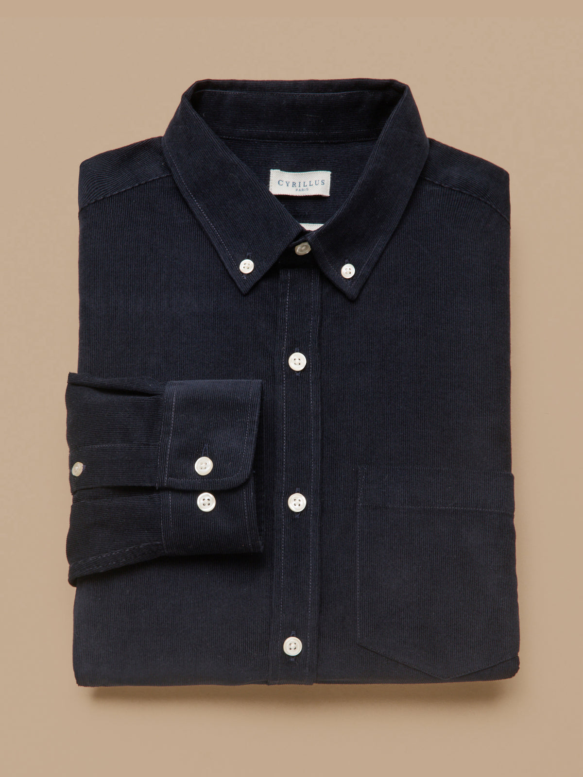 Chemise velours homme coupe contemporaine