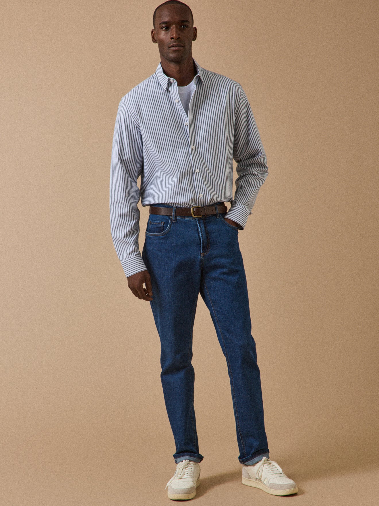 Chemise rayée homme coupe contemporaine