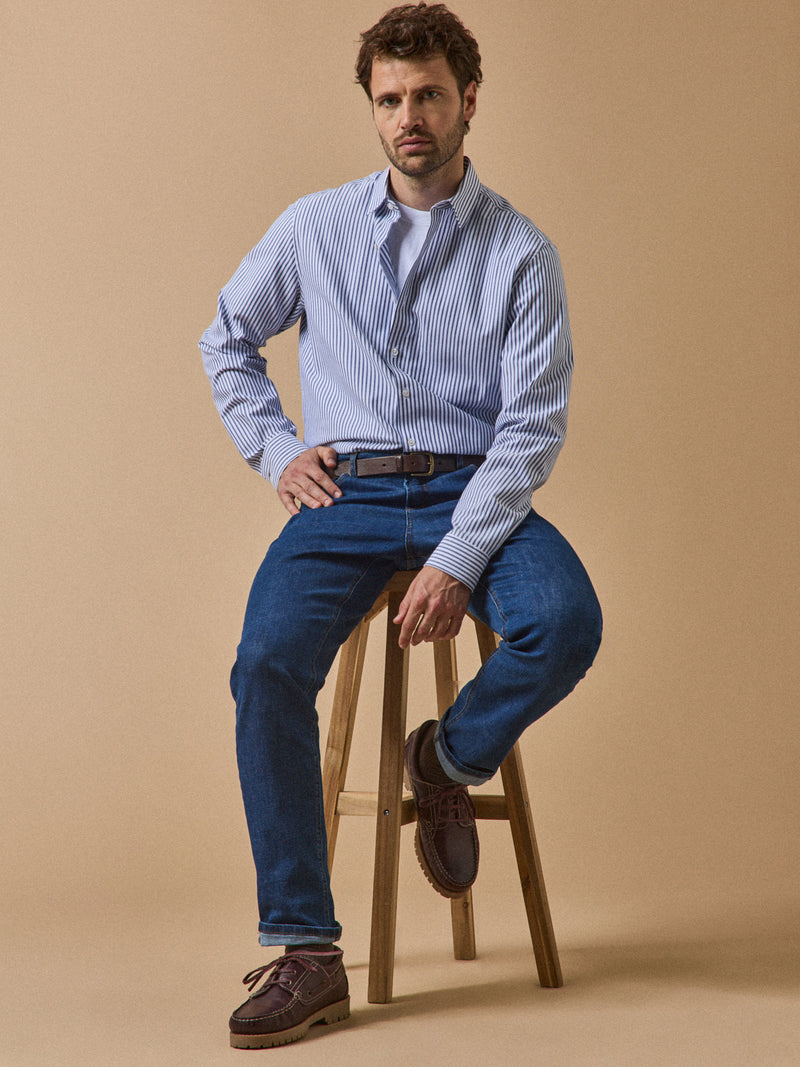 Chemise J.Crew Perfect Shirt Rayée Multicolore - Taille M, Occasion Comme Neuve
