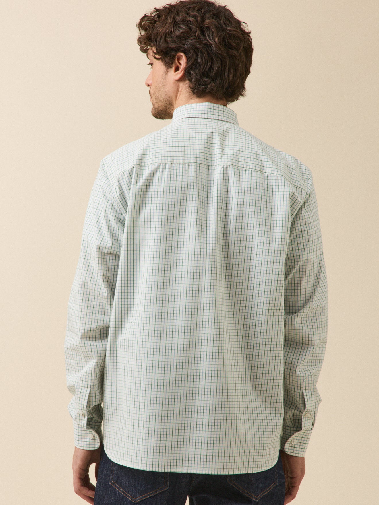 Chemise carreaux Tattersall homme coupe contemporaine