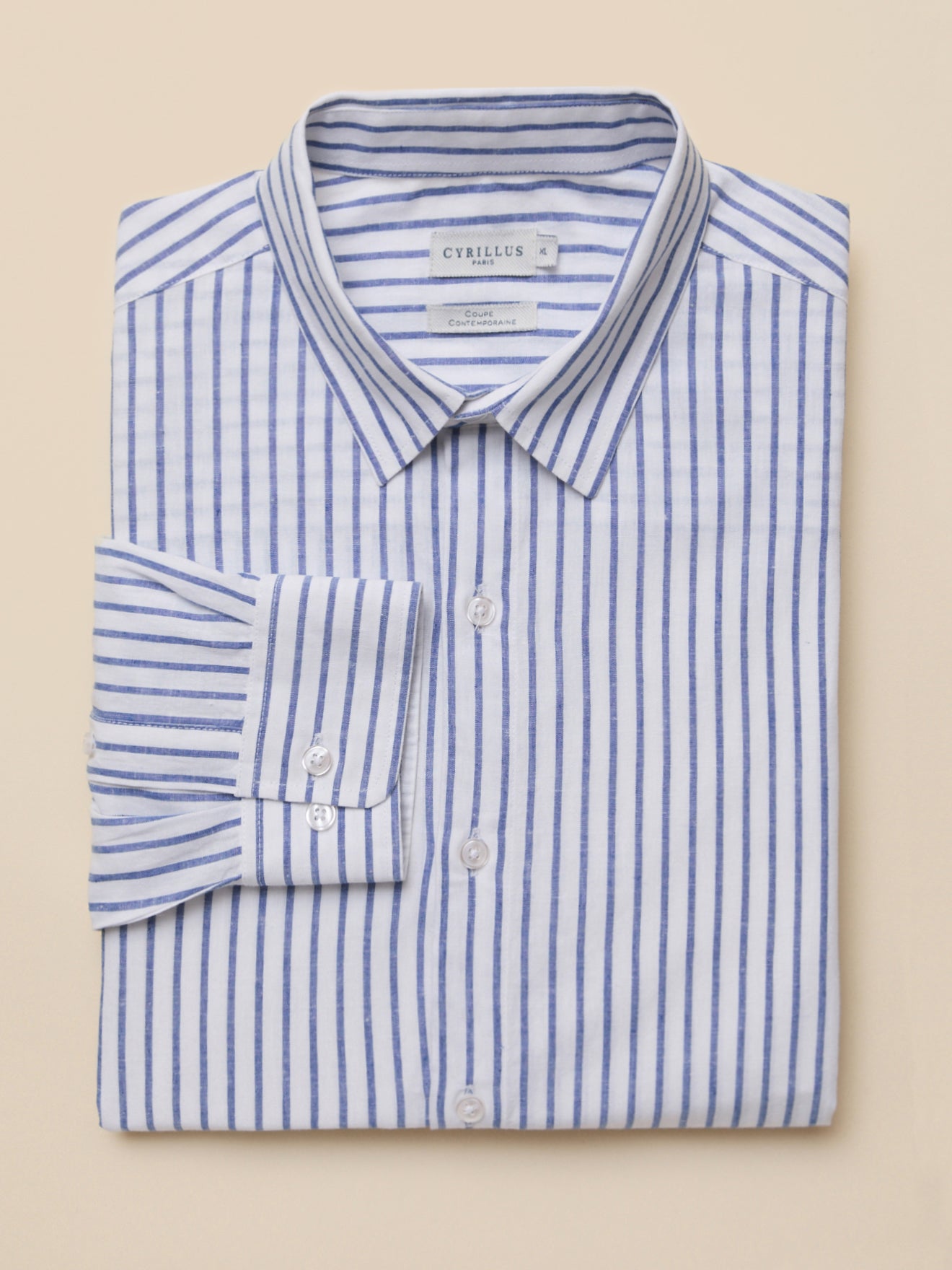 Chemise rayée homme coupe contemporaine