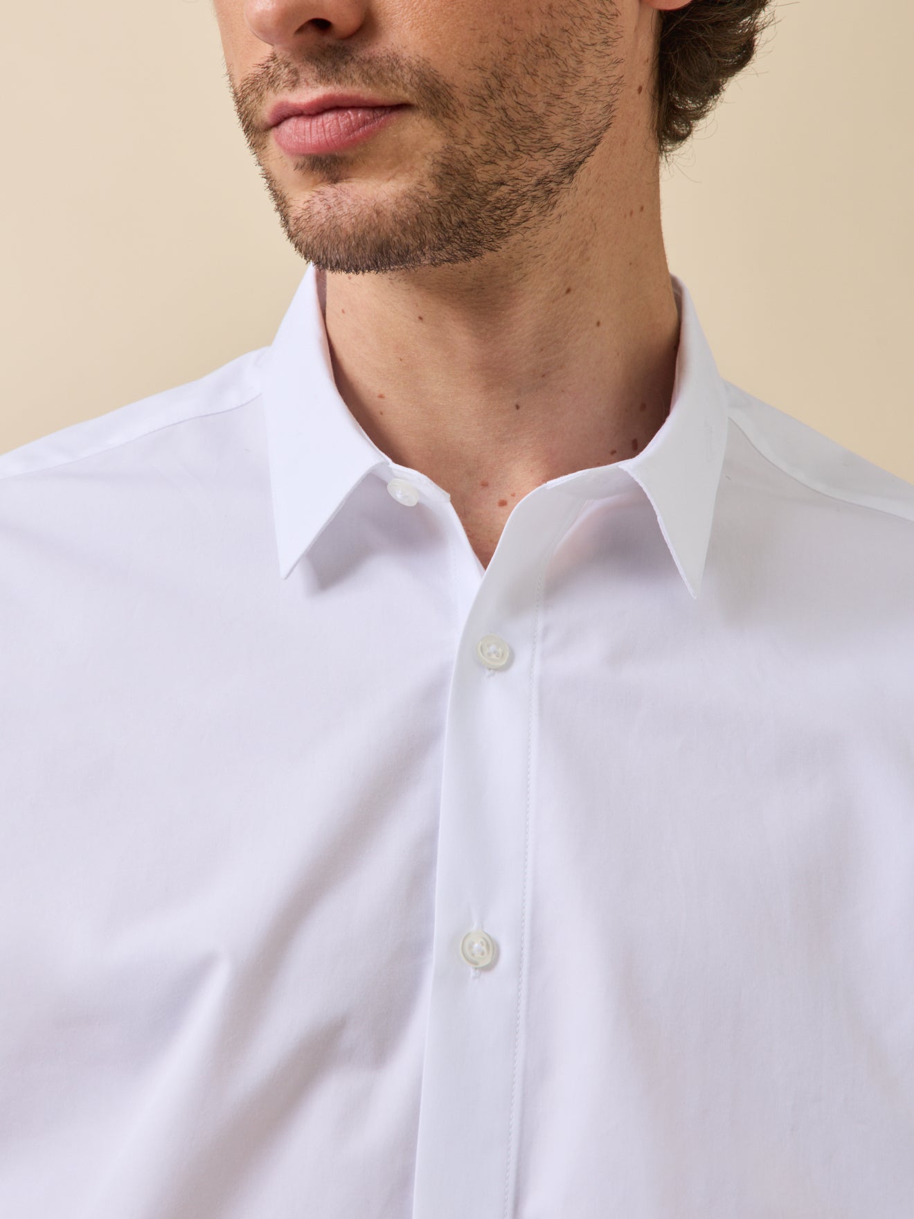 Chemise popeline unie homme coupe ajustée