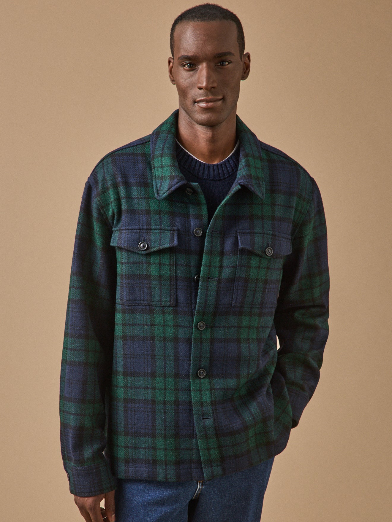 Surchemise tartan homme en laine