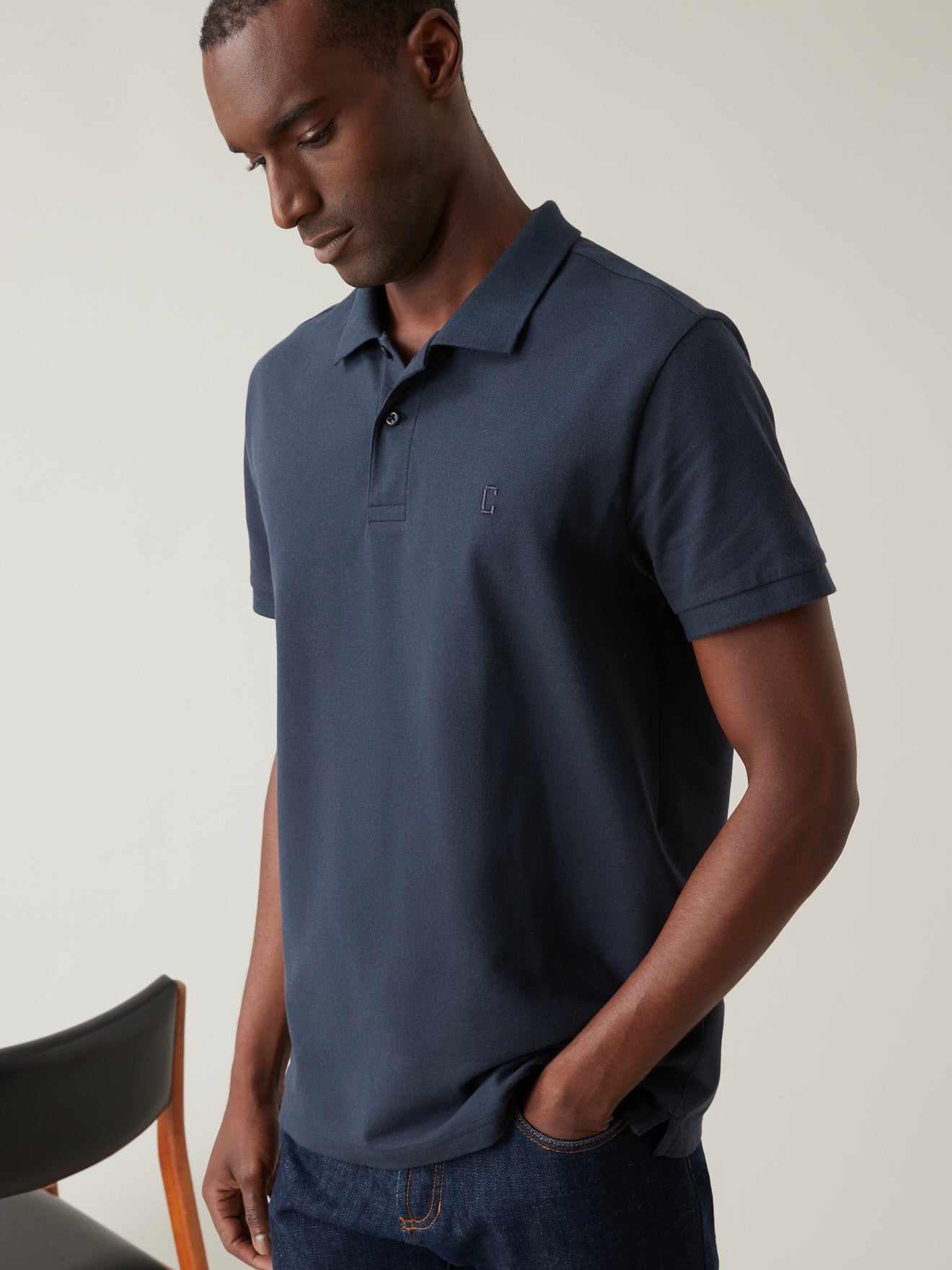 Polo maille piquée unie homme - coton bio