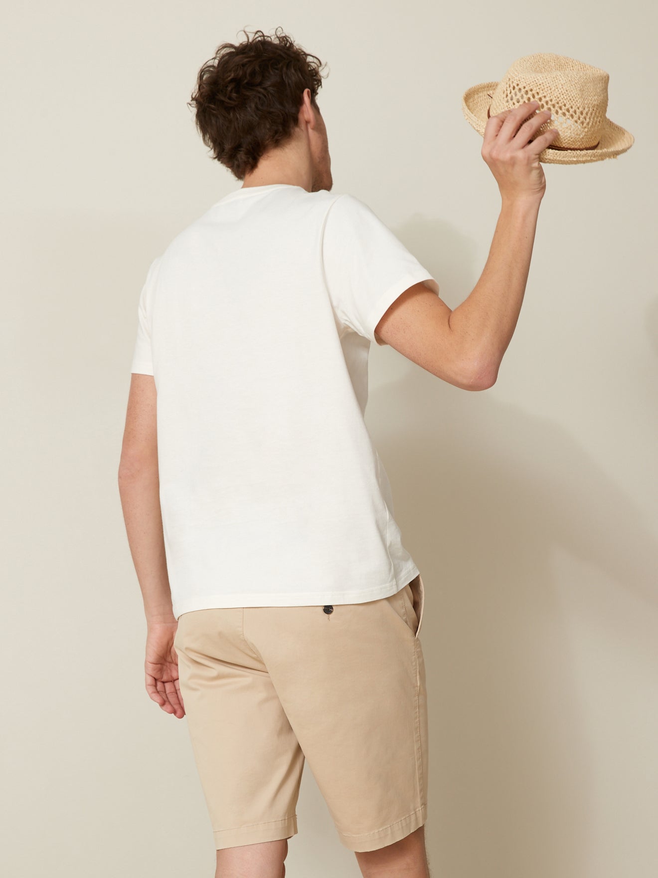 T-shirt homme motif placé - coton biologique