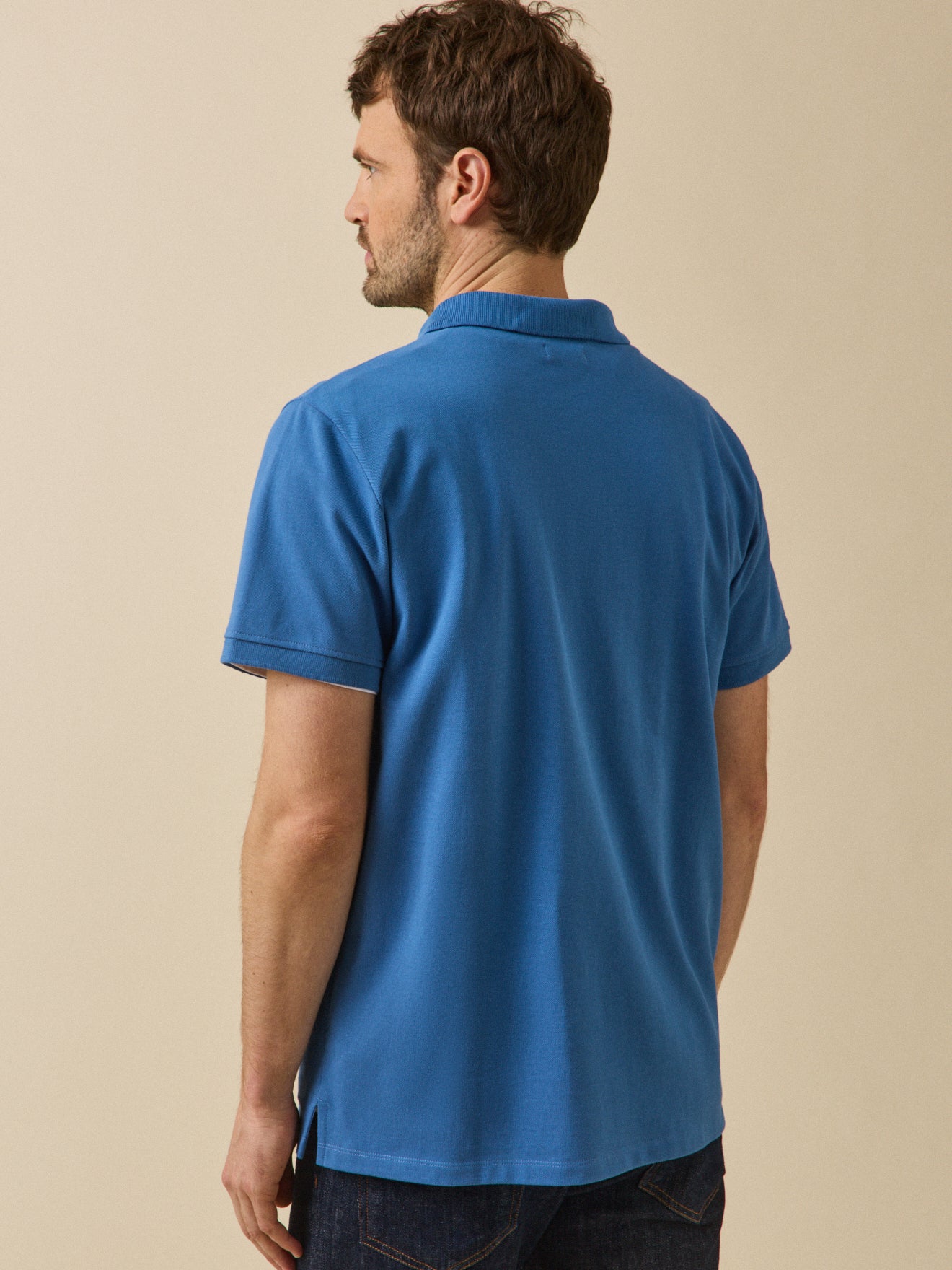 Polo uni maille piquée homme coton biologique