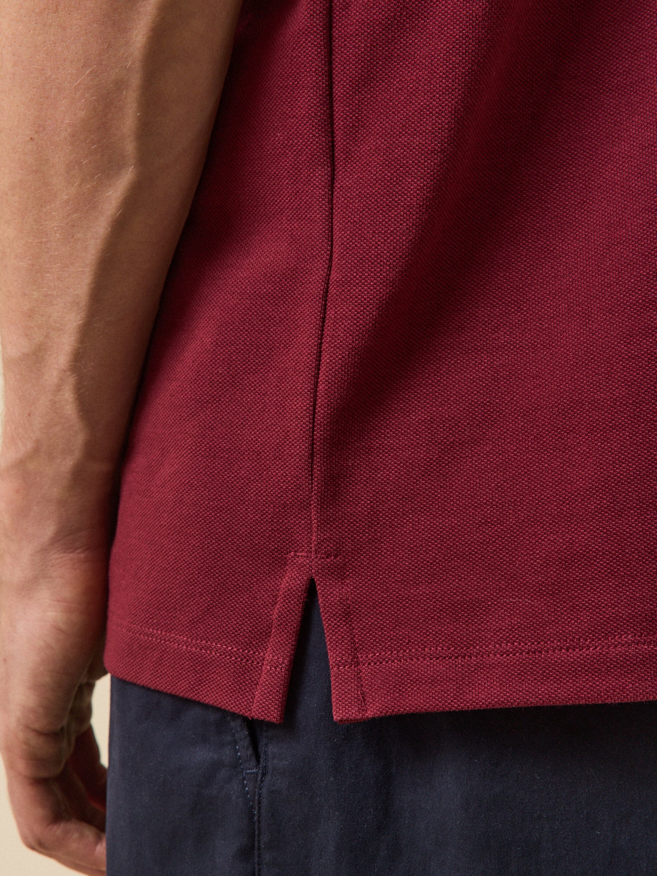 Polo uni maille piquée homme coton biologique