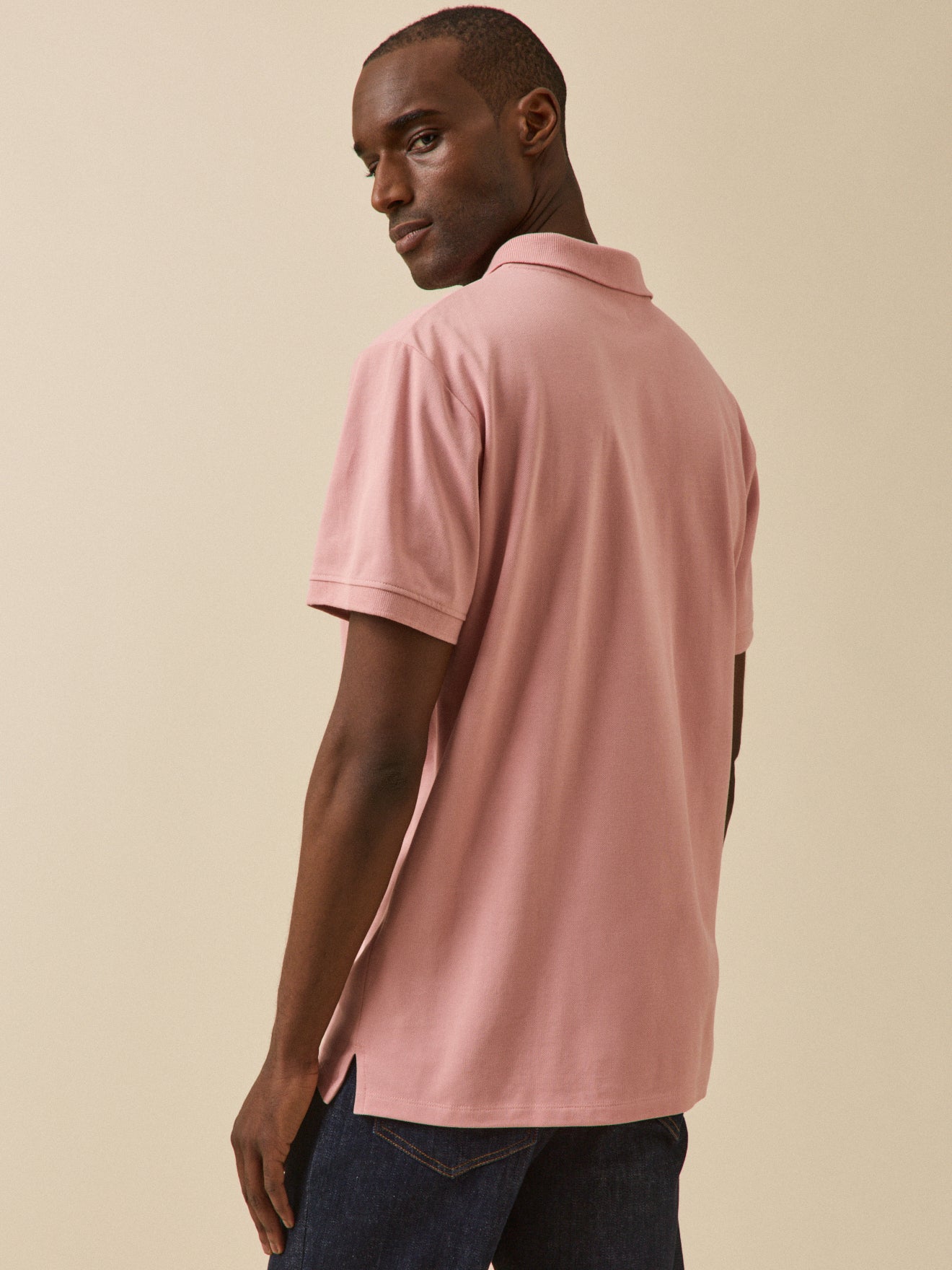 Polo uni maille piquée homme coton biologique