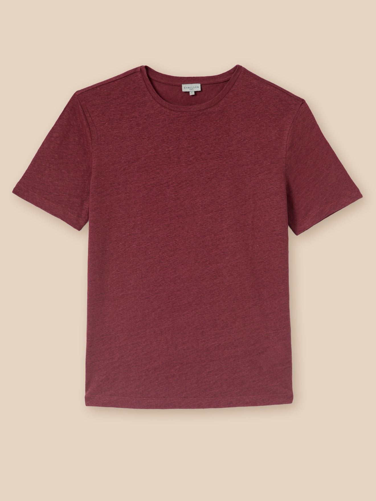 T-shirt lin homme col rond