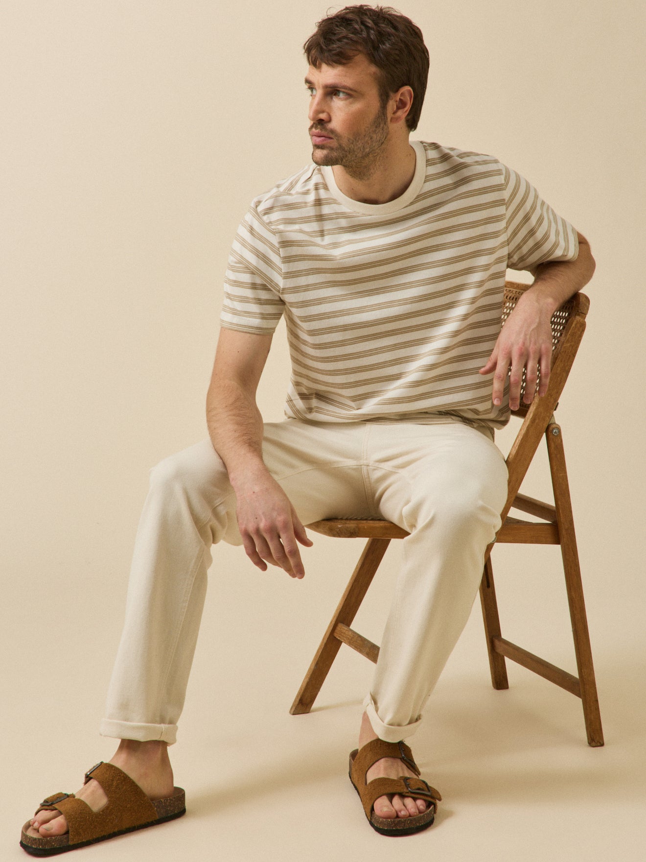 T-shirt rayé homme coton biologique