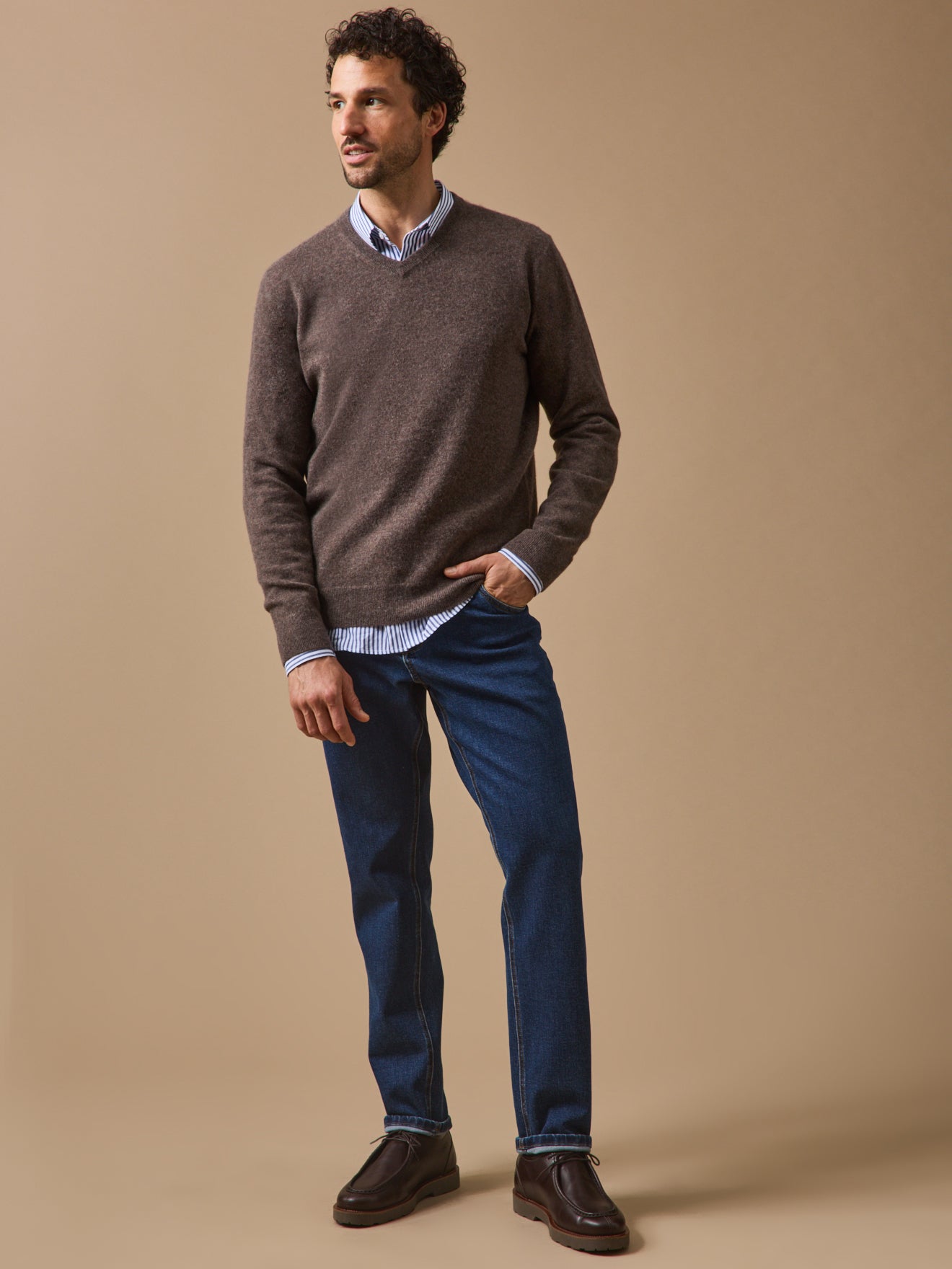 Pull col V homme - Collection Cachemire