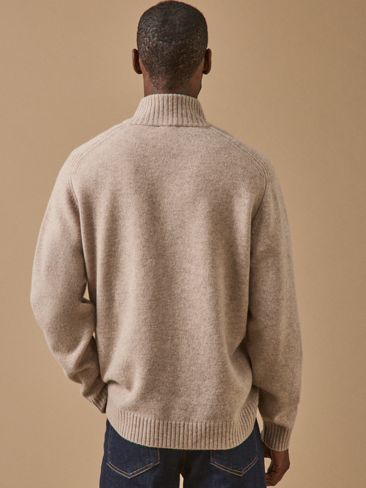 Pull col montant zippé homme