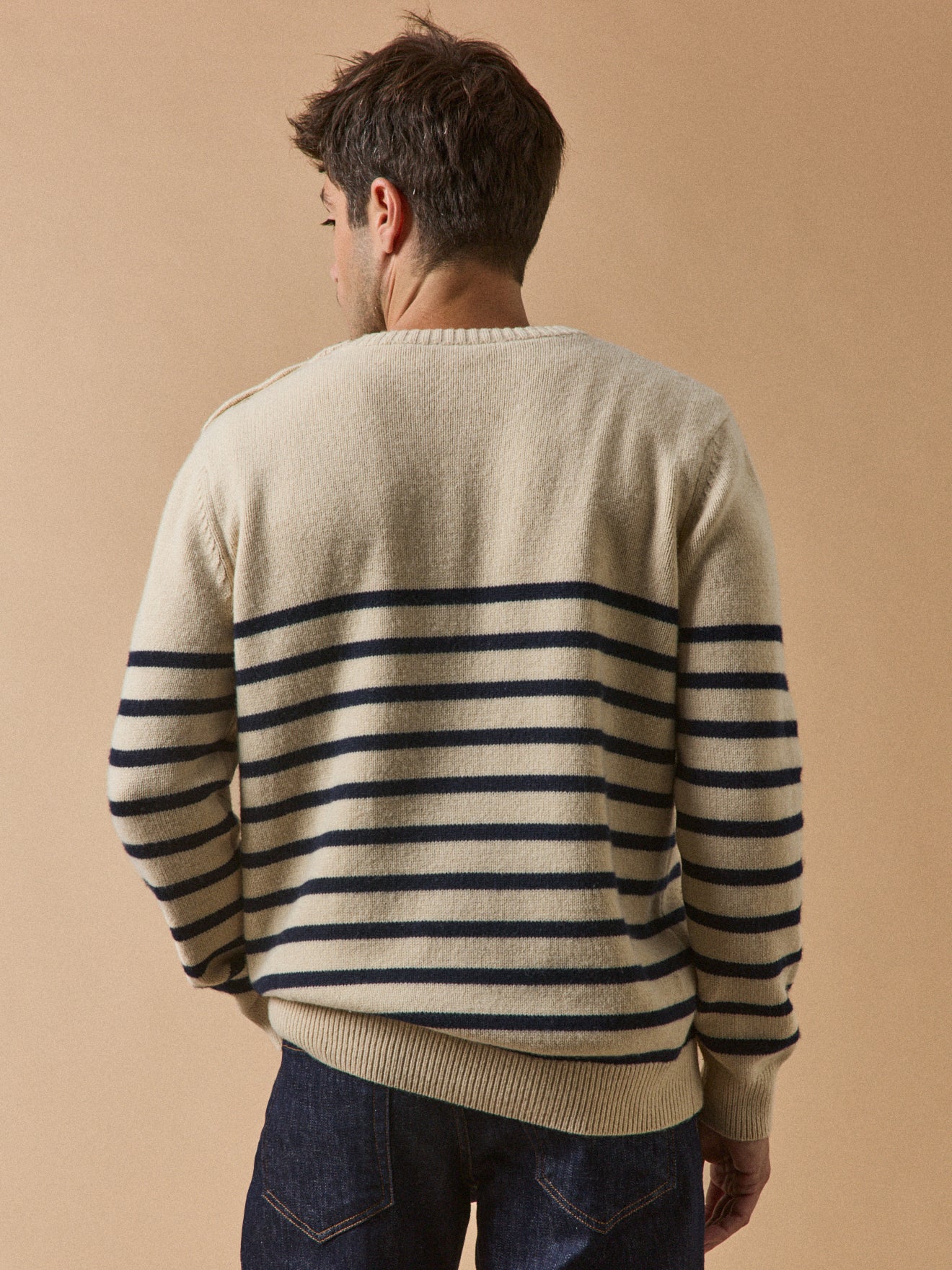 Pull marinière homme laine mélangée