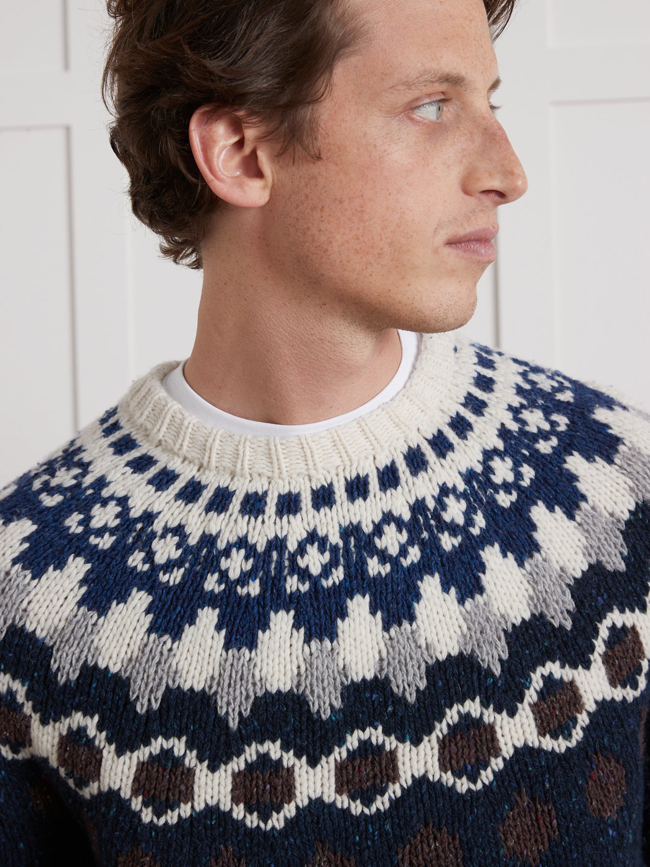 Pull jacquard homme