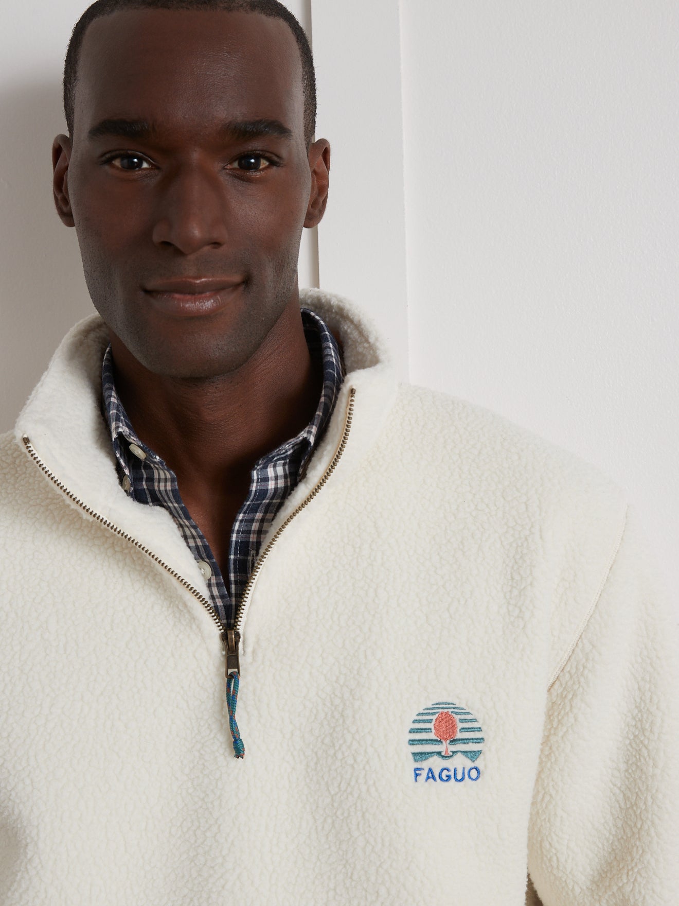 Pull homme aspect peluche Aubiac - Collection Faguo