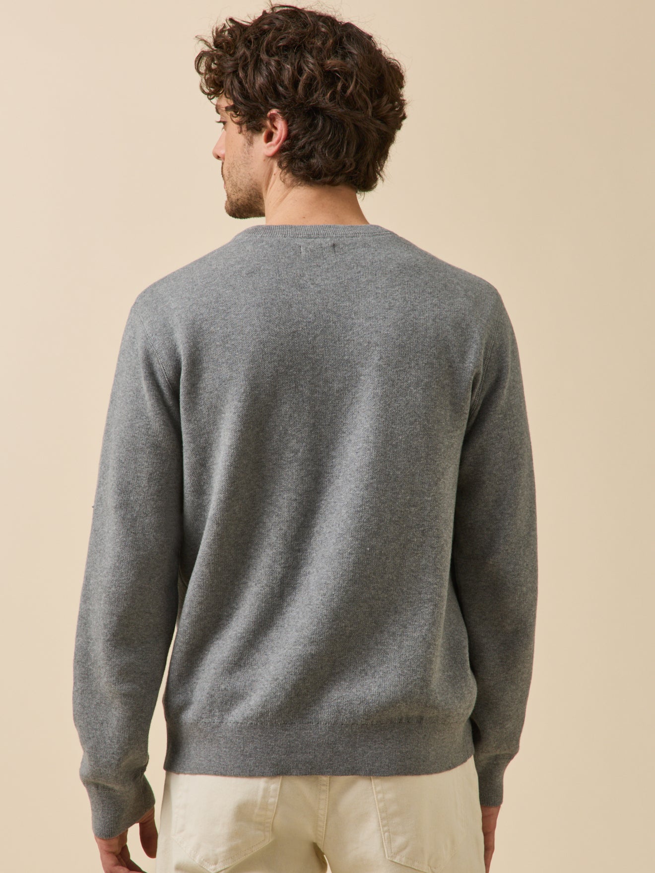 Pull effet sweat homme coton cachemire