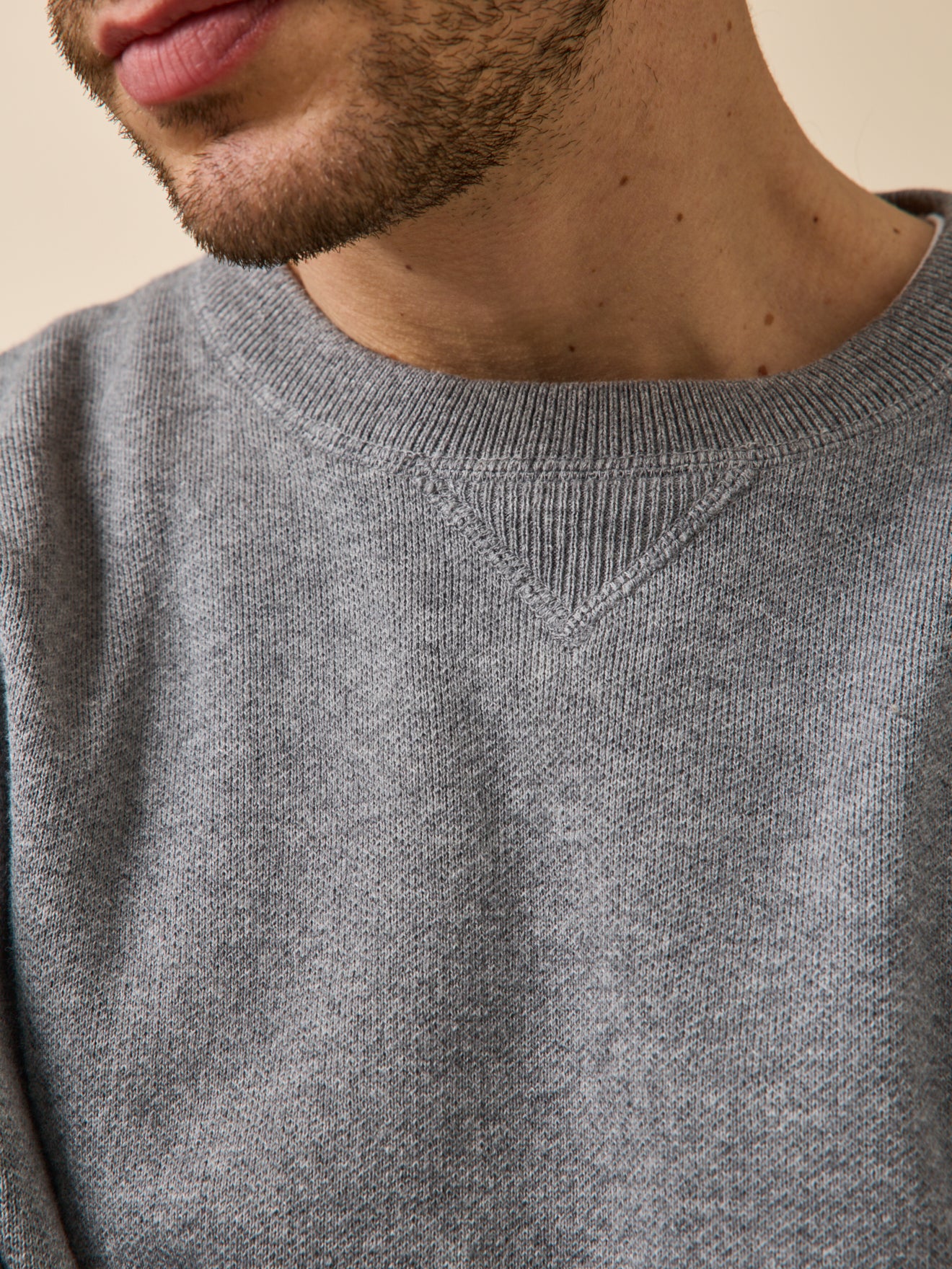 Pull effet sweat homme coton cachemire