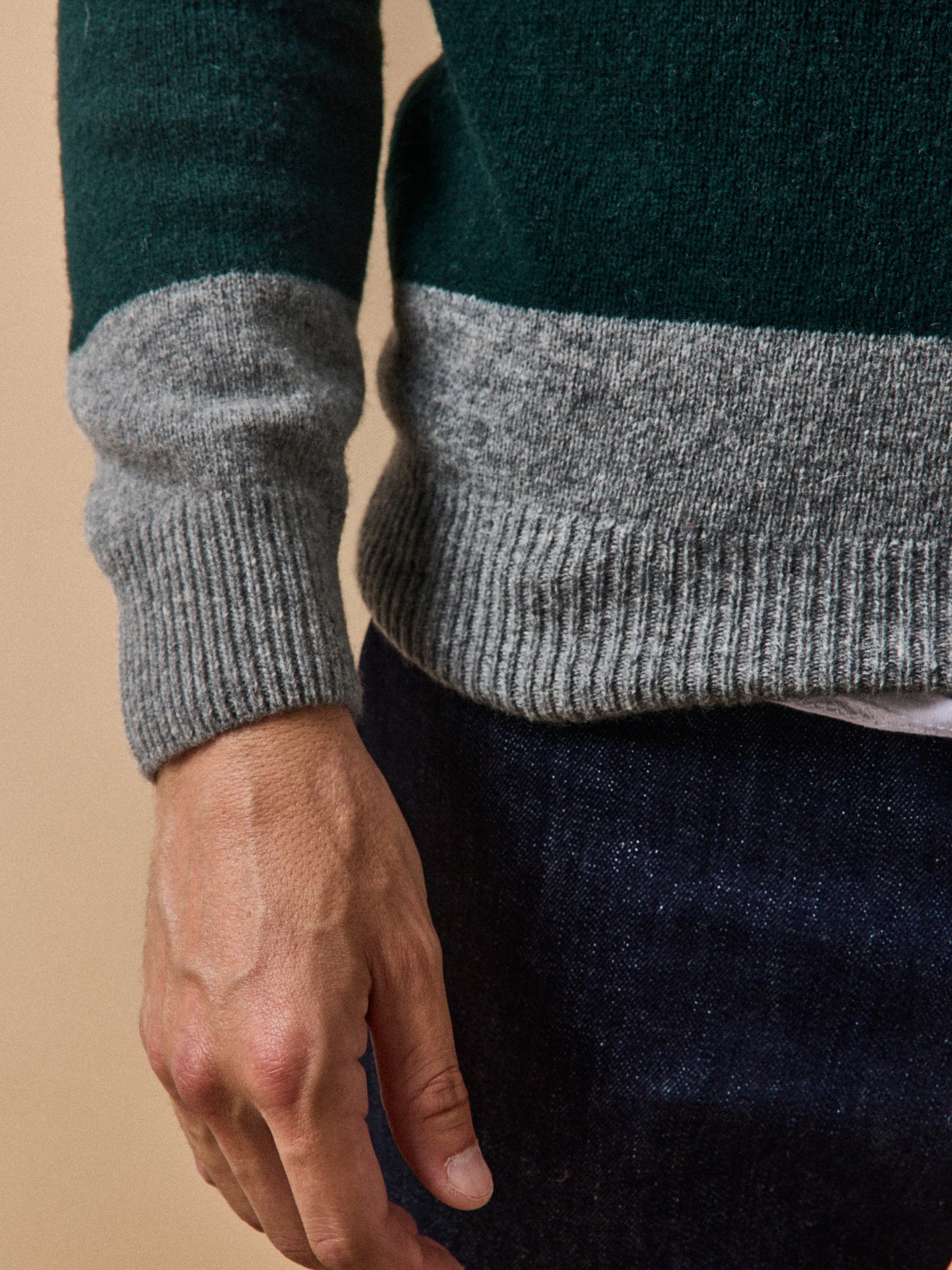 Pull rayé en laine majoritaire homme