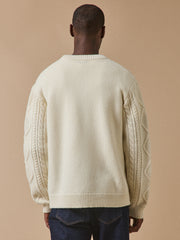 Pull Torsadé Pour Homme Whaks - Taille L - Bleu En Acrylique - Occasion Très Bon état