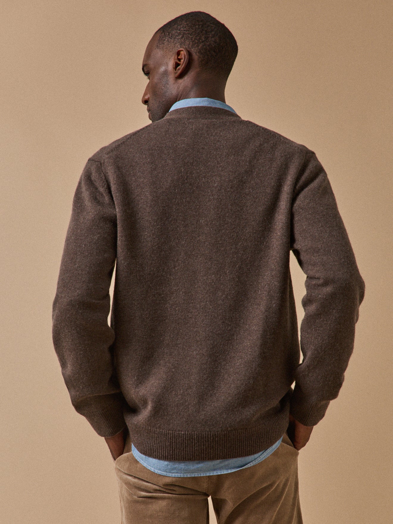 Gilet col V homme laine et cachemire