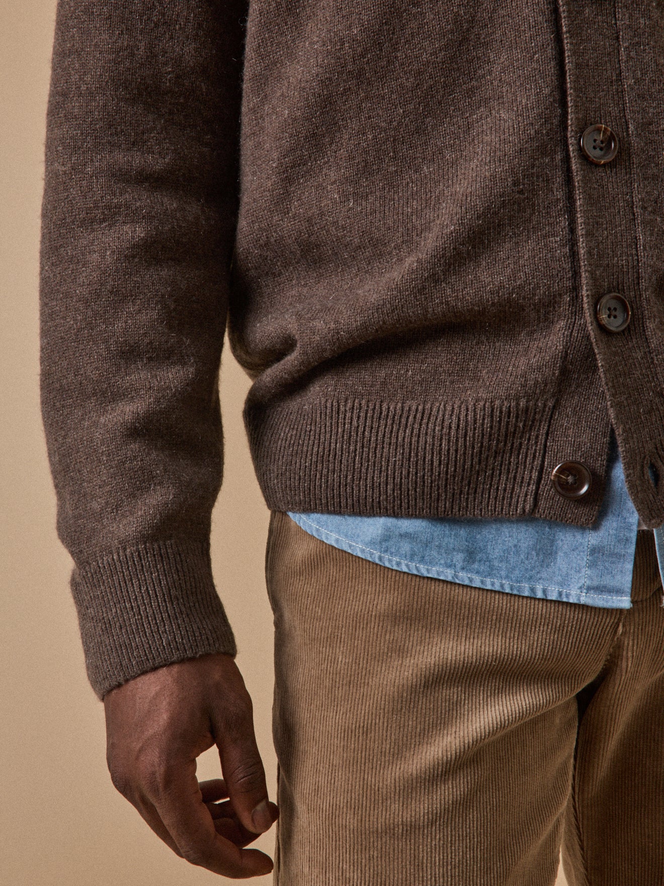 Gilet col V homme laine et cachemire