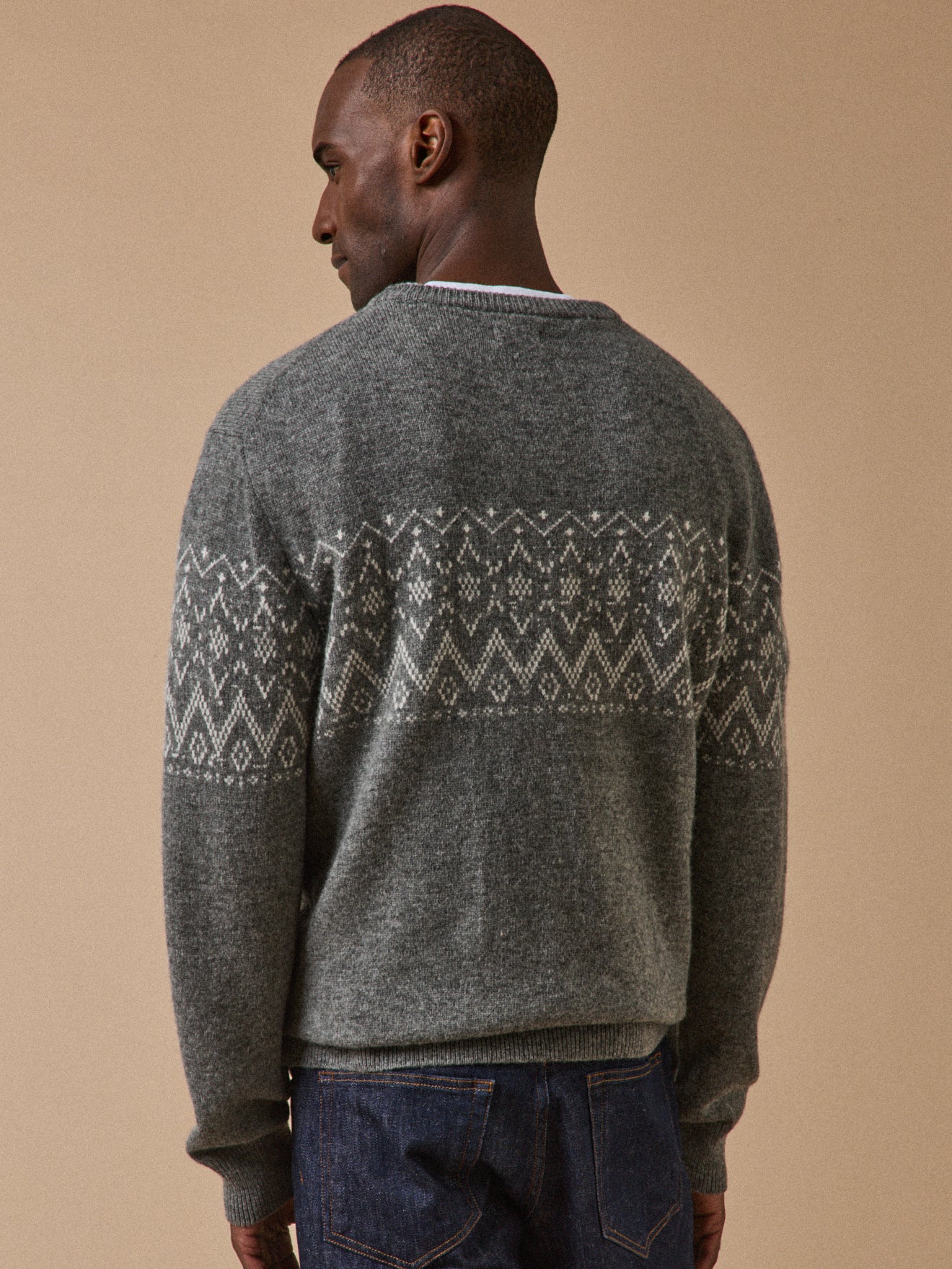 Pull jacquard homme