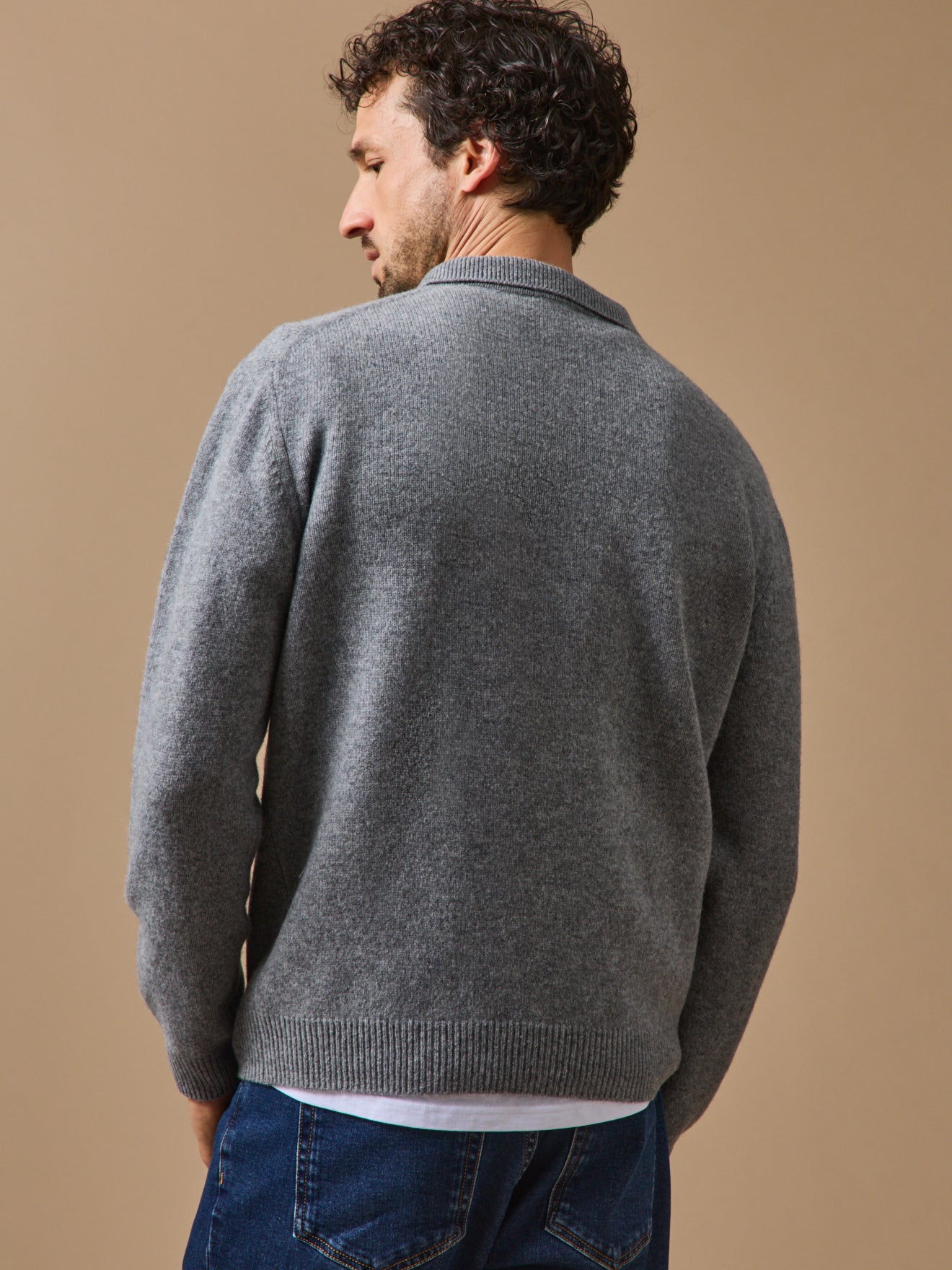Pull col polo homme