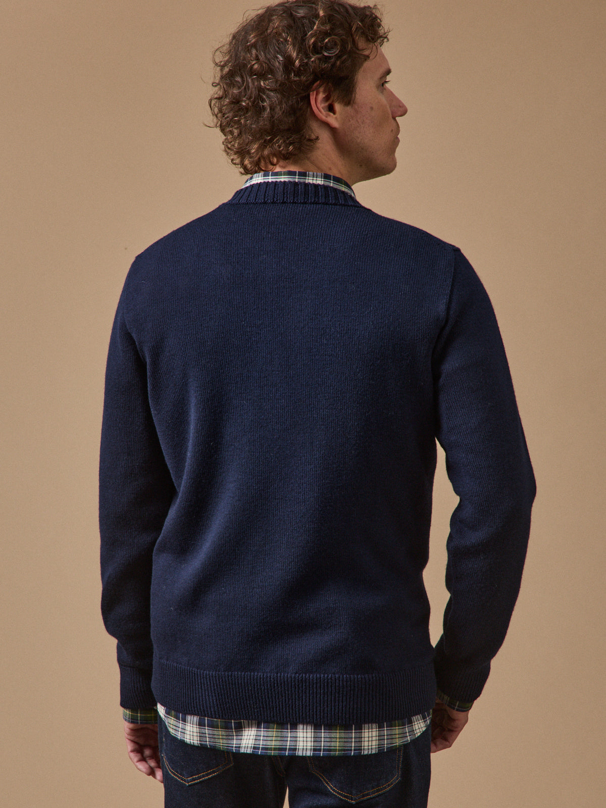 Pull laine mérinos Homme : Cyrillus X les 3 Tricoteurs