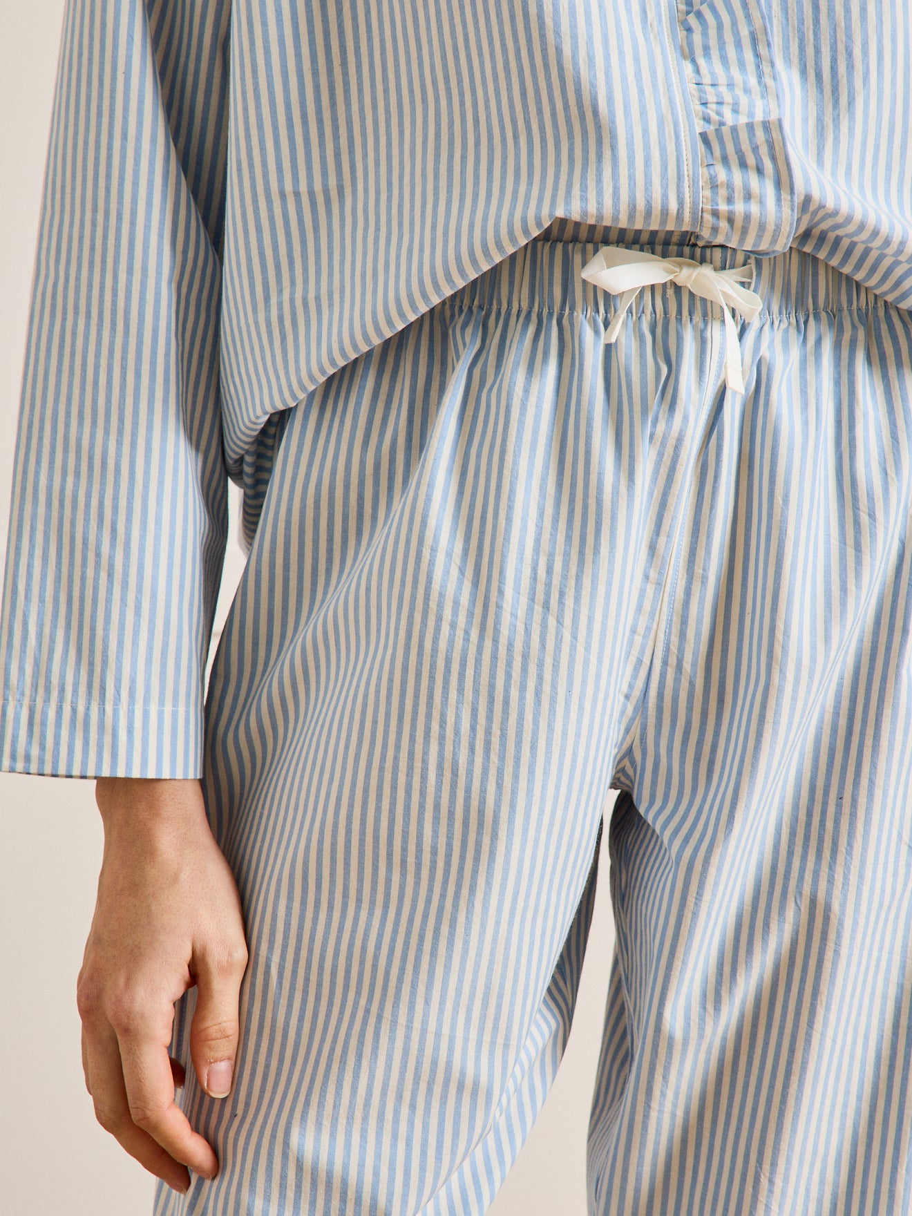 Pyjama rayé volanté femme