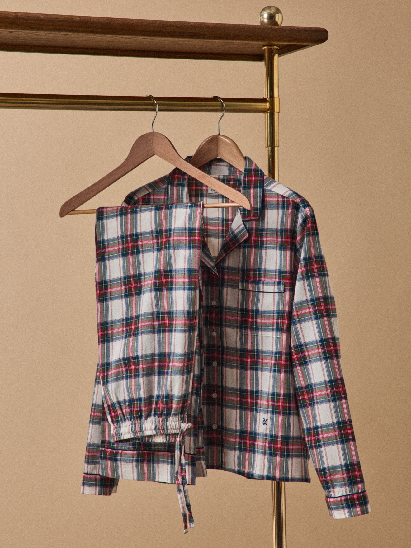 Pyjama flanelle carreaux femme