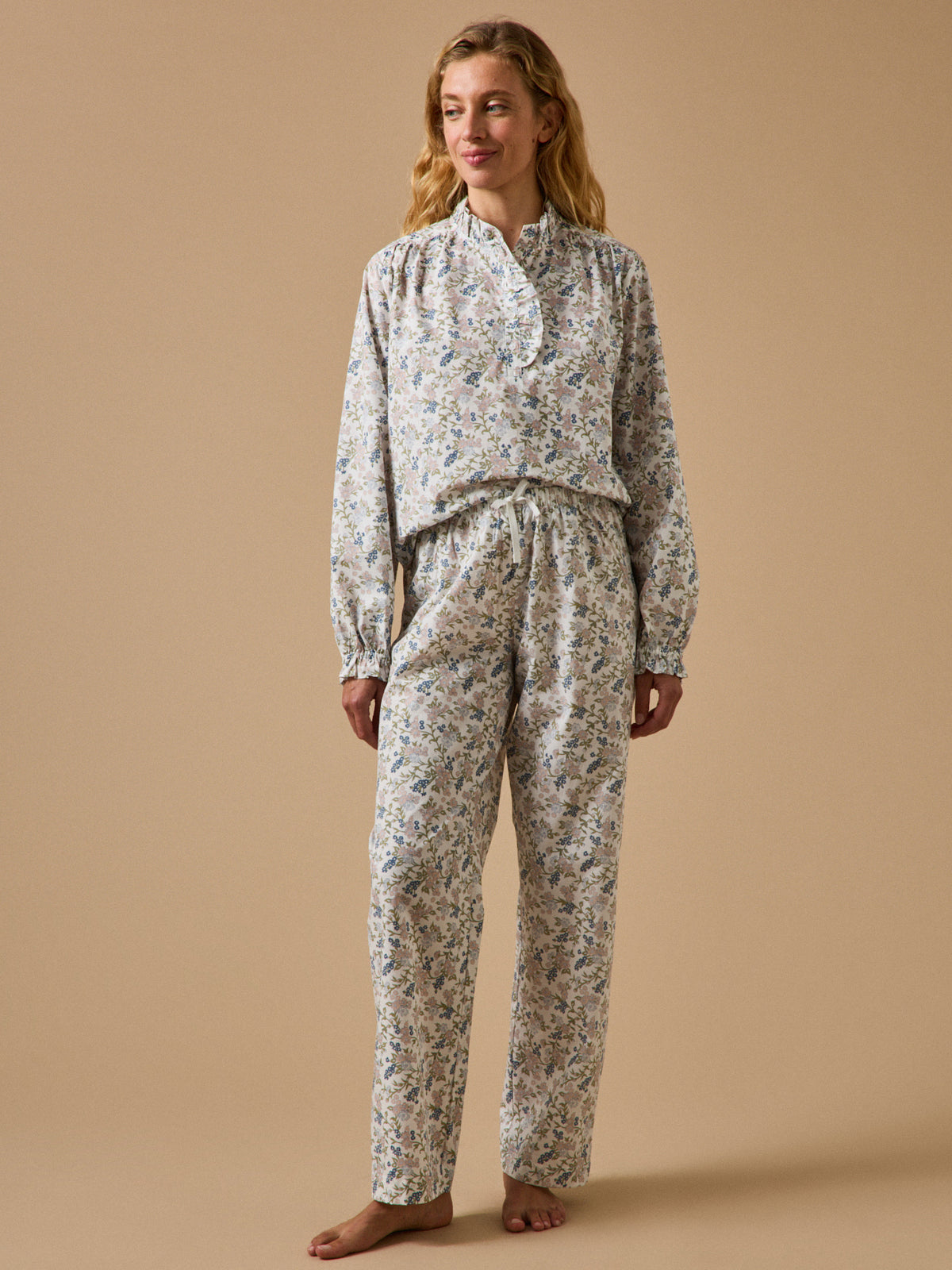 Pyjama volanté femme imprimé Mathilde